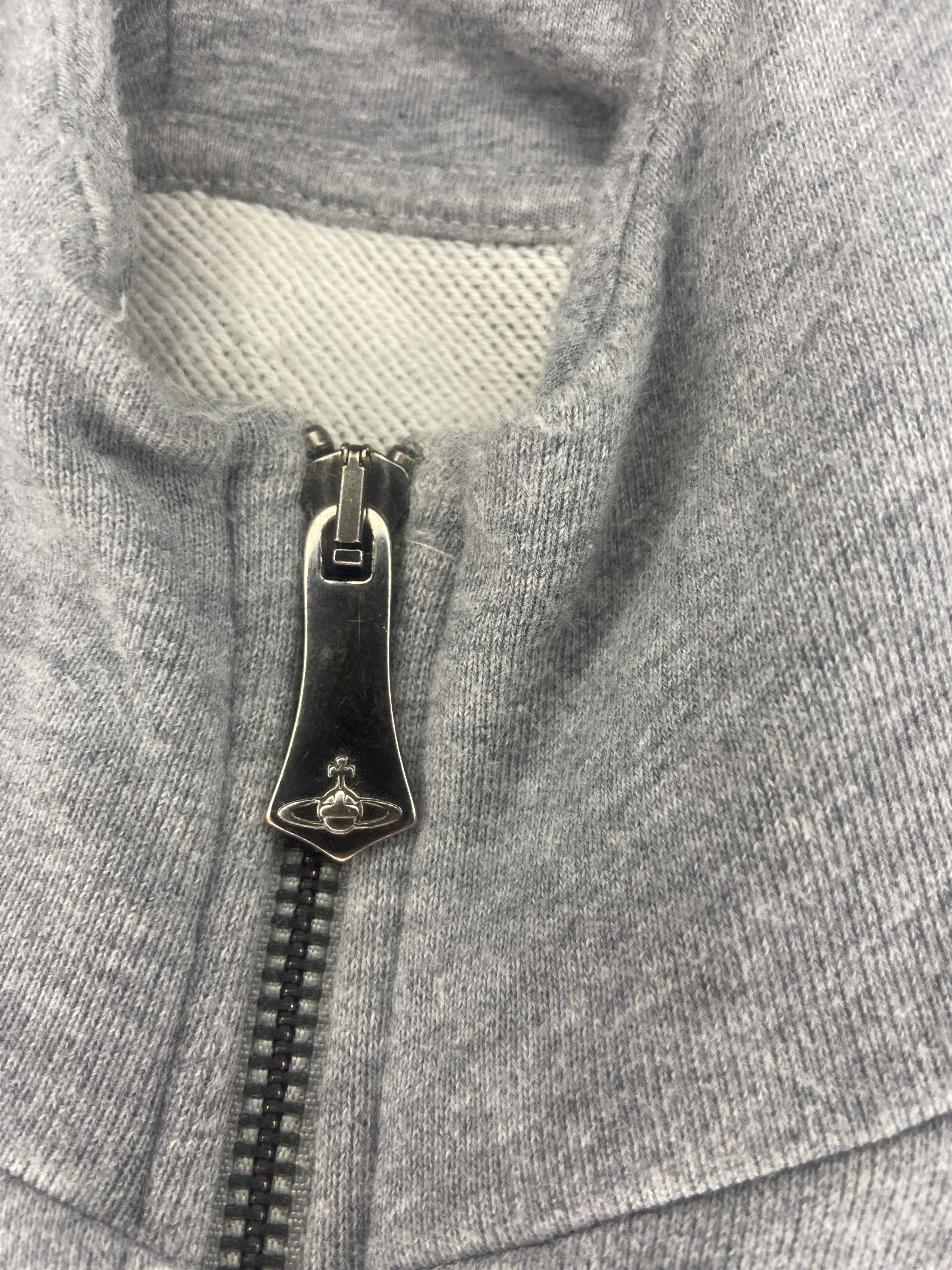 Vivienne Westwood Vivienne Westwood Zip up hoodie gray and white striped Size US XL / EU 56 / 4 - 7 Thumbnail