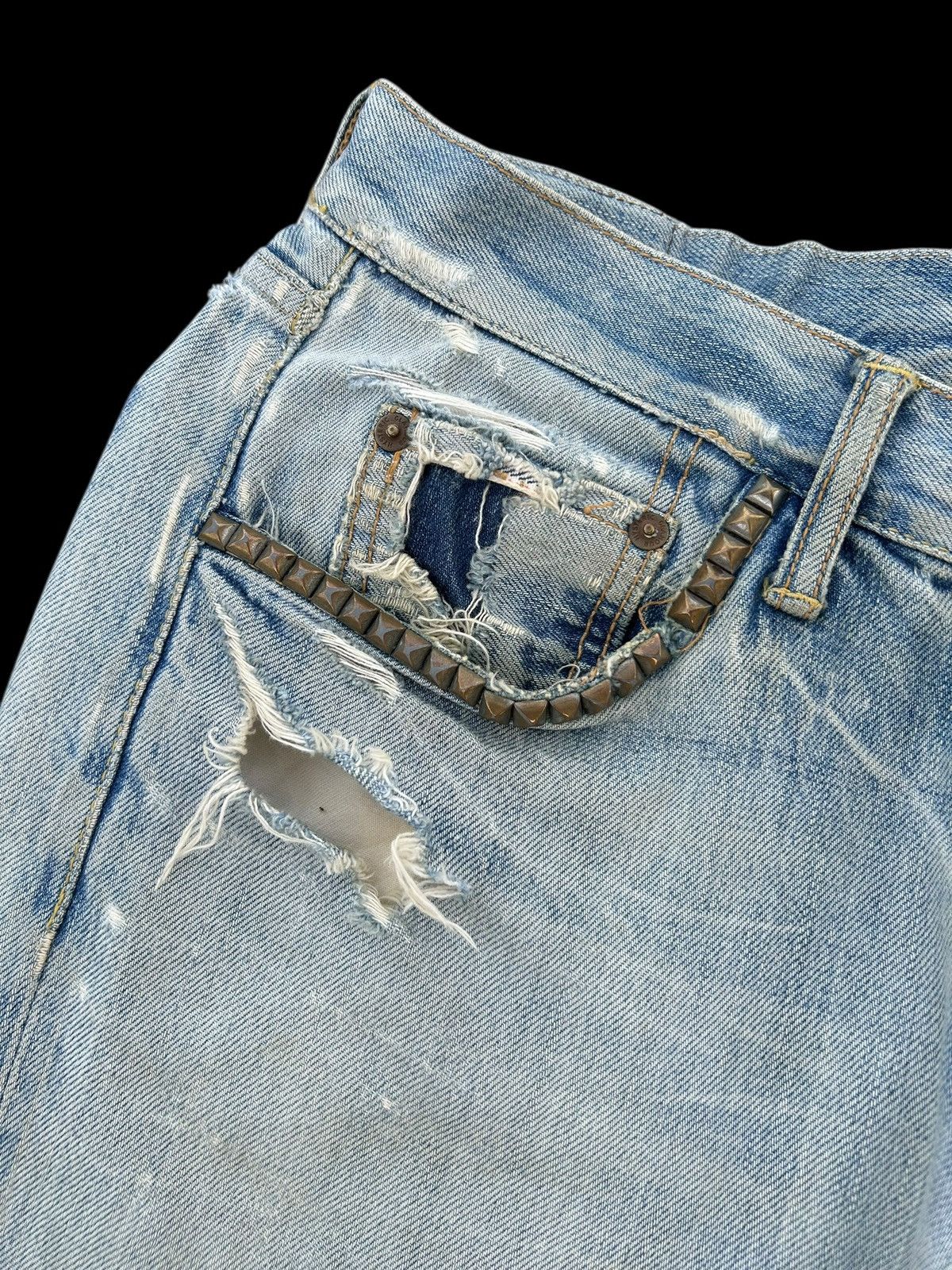 Hysteric Glamour Thrashed Vintage Hysteric Glamour Selvedge Flare Denim Jeans Size US 32 / EU 48 - 5 Thumbnail