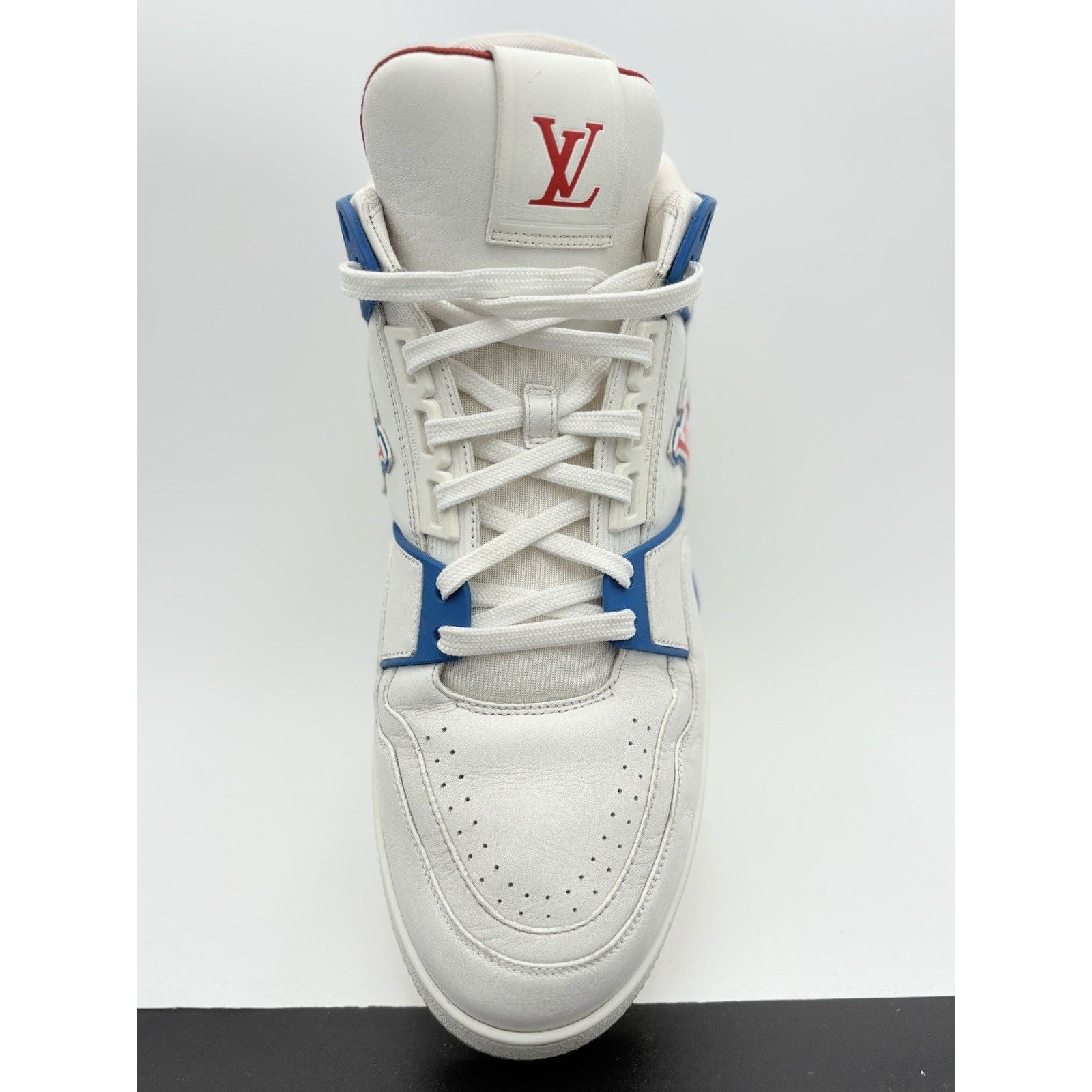 Louis Vuitton Louis Vuitton Mid Trainer ' White Red Blue ' | GOOD! Size US 11.5 / EU 44-45 - 11 Thumbnail