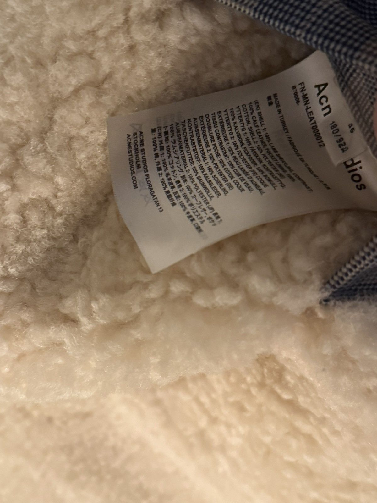 Acne Studios Acne Studios Checked Shearling Aviator Jacket Size US S / EU 44-46 / 1 - 12 Thumbnail