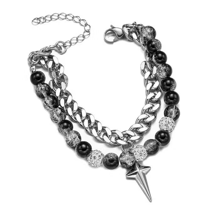 Jewelry × Vintage Star Zircon Gemstone Beaded Bracelet Size ONE SIZE - 5 Thumbnail