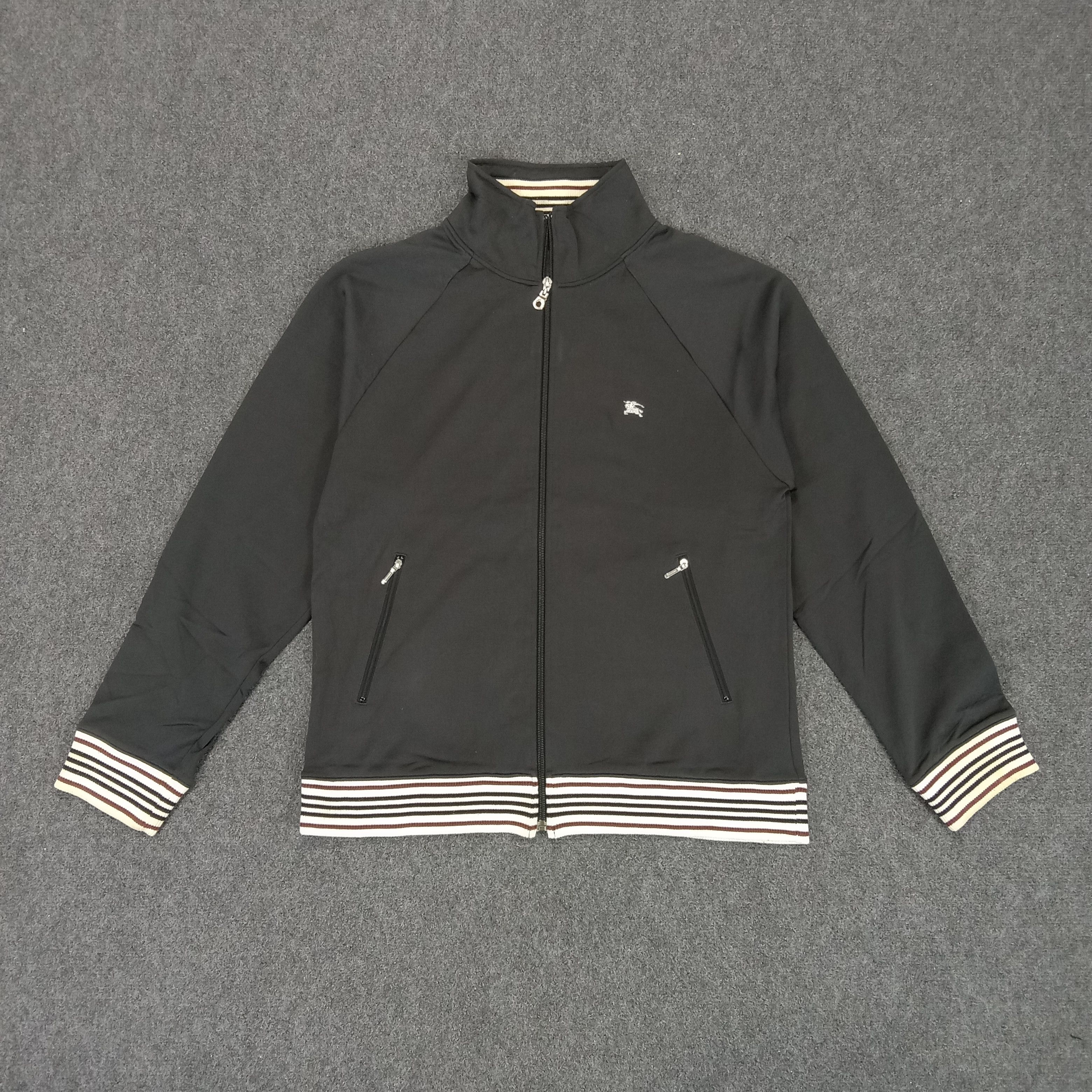 【BURBERRY BLACK LABEL】 Burberry Black Label Embroidery Logo Full Zip Sweatshirt - Etsy