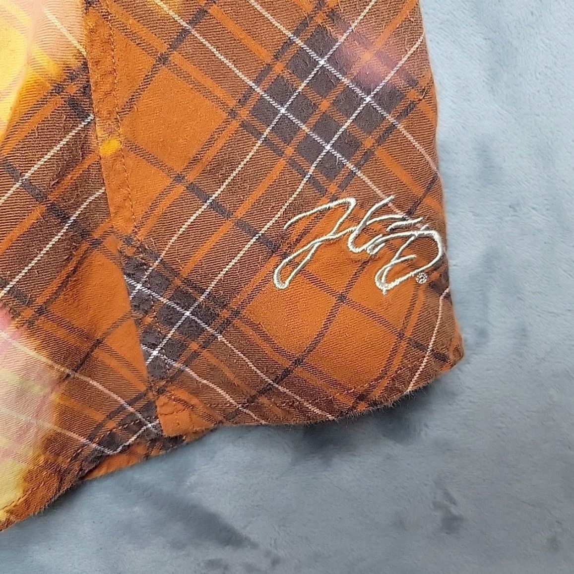 Harley Davidson VINTAGE Harley-Davidson Shirt Women M Orange Plaid Pearl Snap Western Cowboy Casual Size M / US 6-8 / IT 42-44 - 2 Thumbnail
