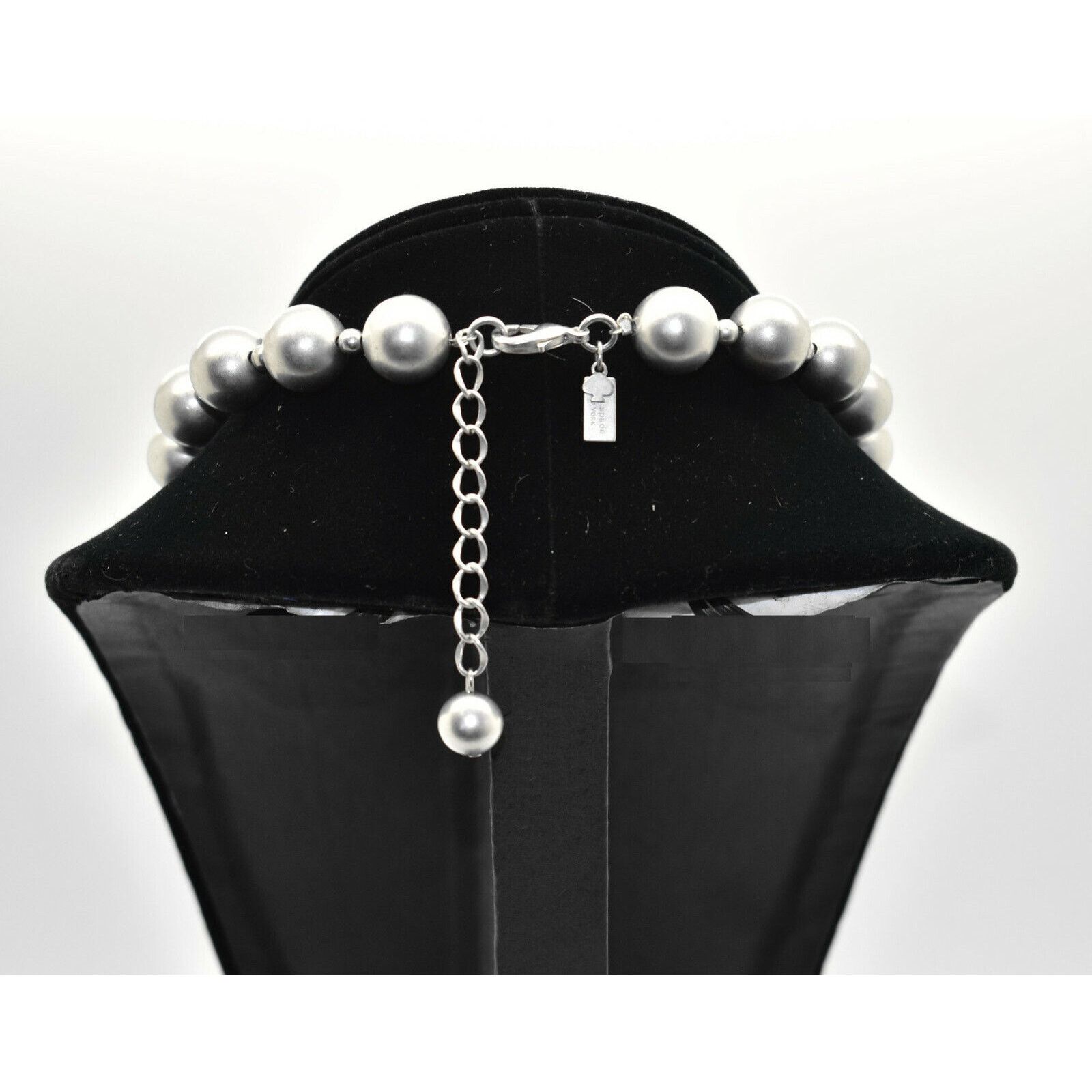 Kate Spade NEW KATE SPADE Silvertone & Graphite Crystal Ball Necklace Size ONE SIZE - 2 Thumbnail