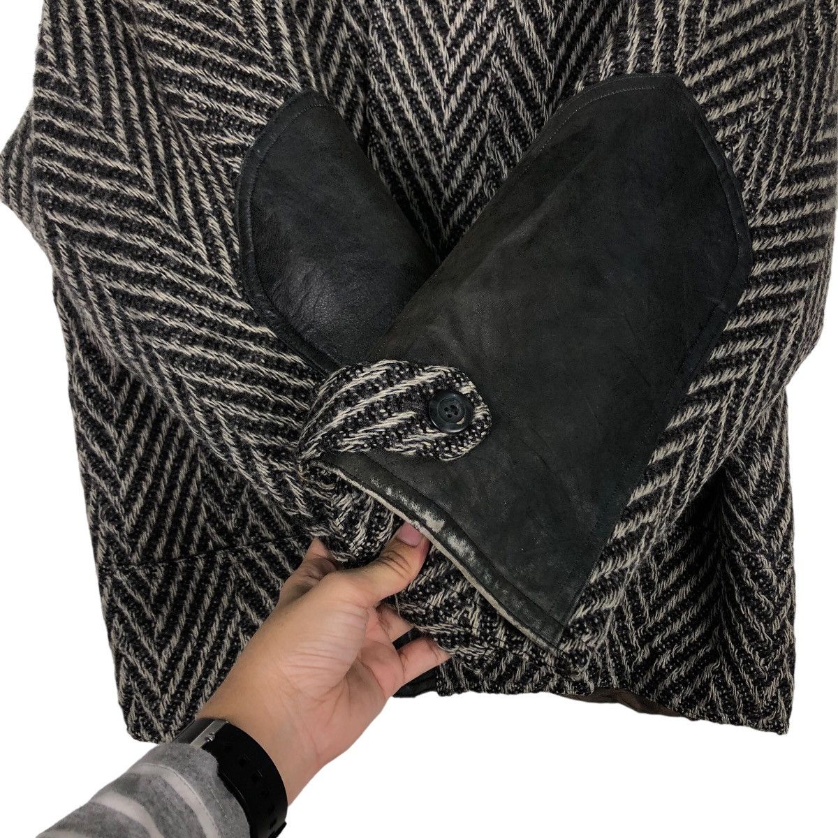 Japanese Brand 🔥Vtg Herringbone Wool Bomber Jacket Viasun Issey Miyake Size US M / EU 48-50 / 2 - 13 Thumbnail