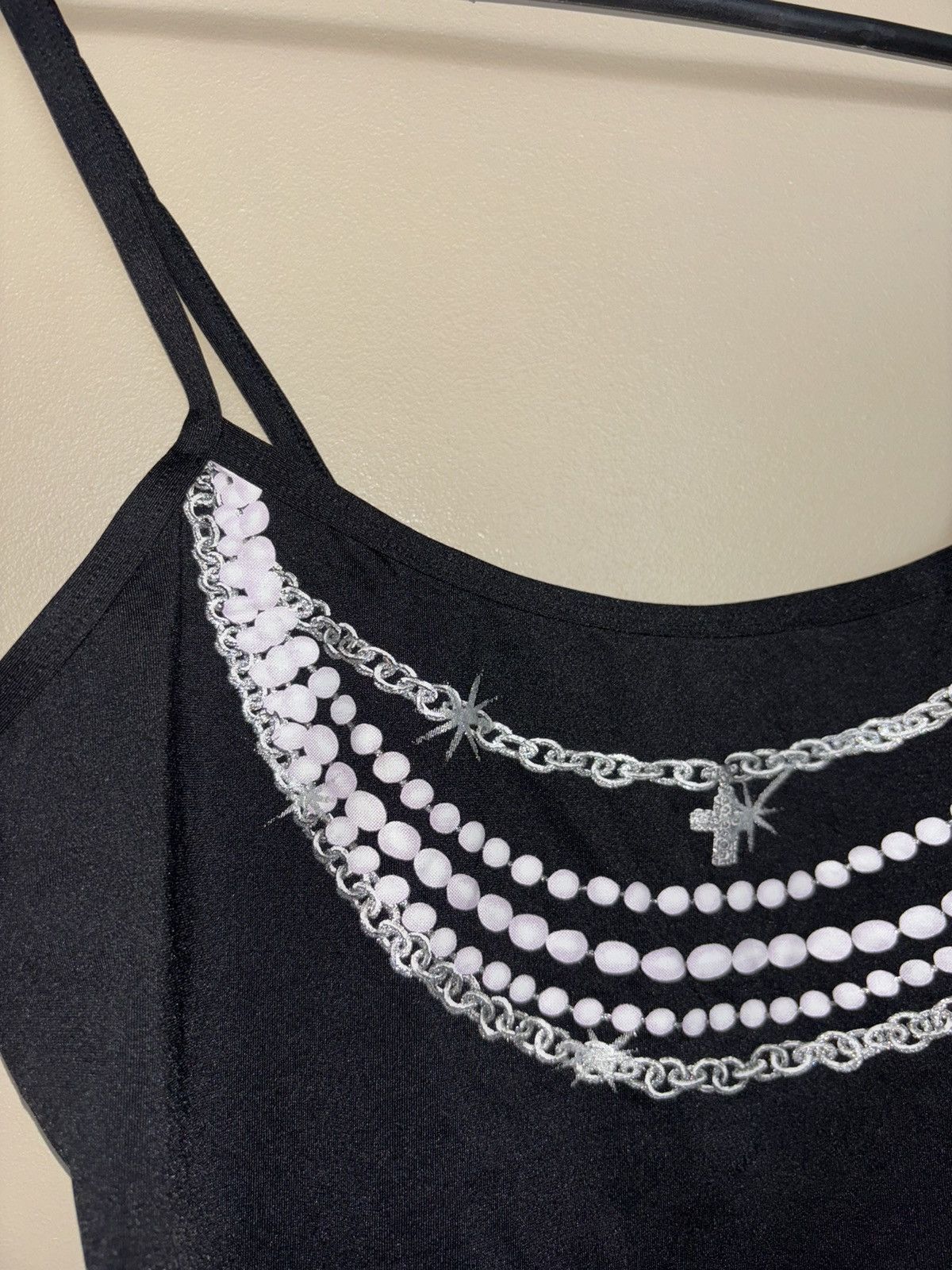 Vintage PRINTED GLAMOUR JEWELRY TANK TOP 2000s Size S / US 4 / IT 40 - 6 Thumbnail