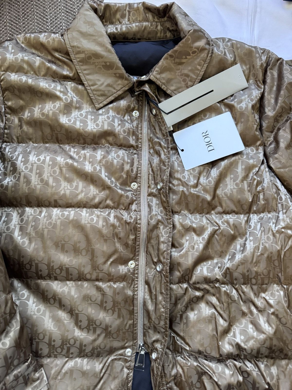 Dior Mens Dior Oblique Puffer Jacket Brown 54 Size US XL / EU 56 / 4 - 10 Thumbnail