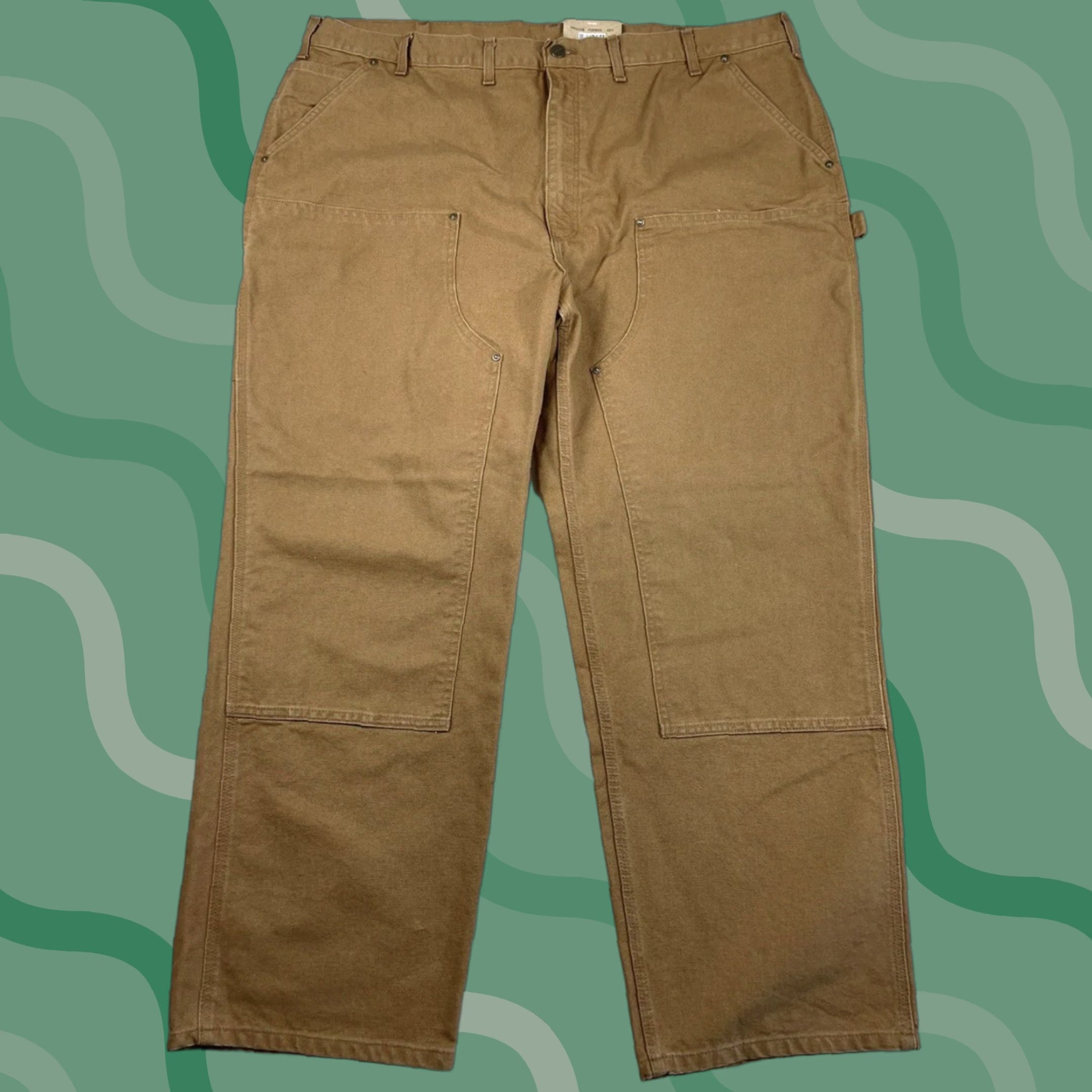 Carhartt VINTAGE Carhartt Double Knee Pants Brown Denim Carpenter Work 46x30 Men Size US 30 / EU 46 - 1 Thumbnail