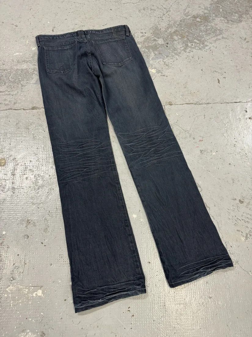Designer × Marithe + Francois Girbaud × Vintage 2000s Marithé + François Girbaud Blue Brut Distressed Denim Jeans Size US 31 - 6 Thumbnail