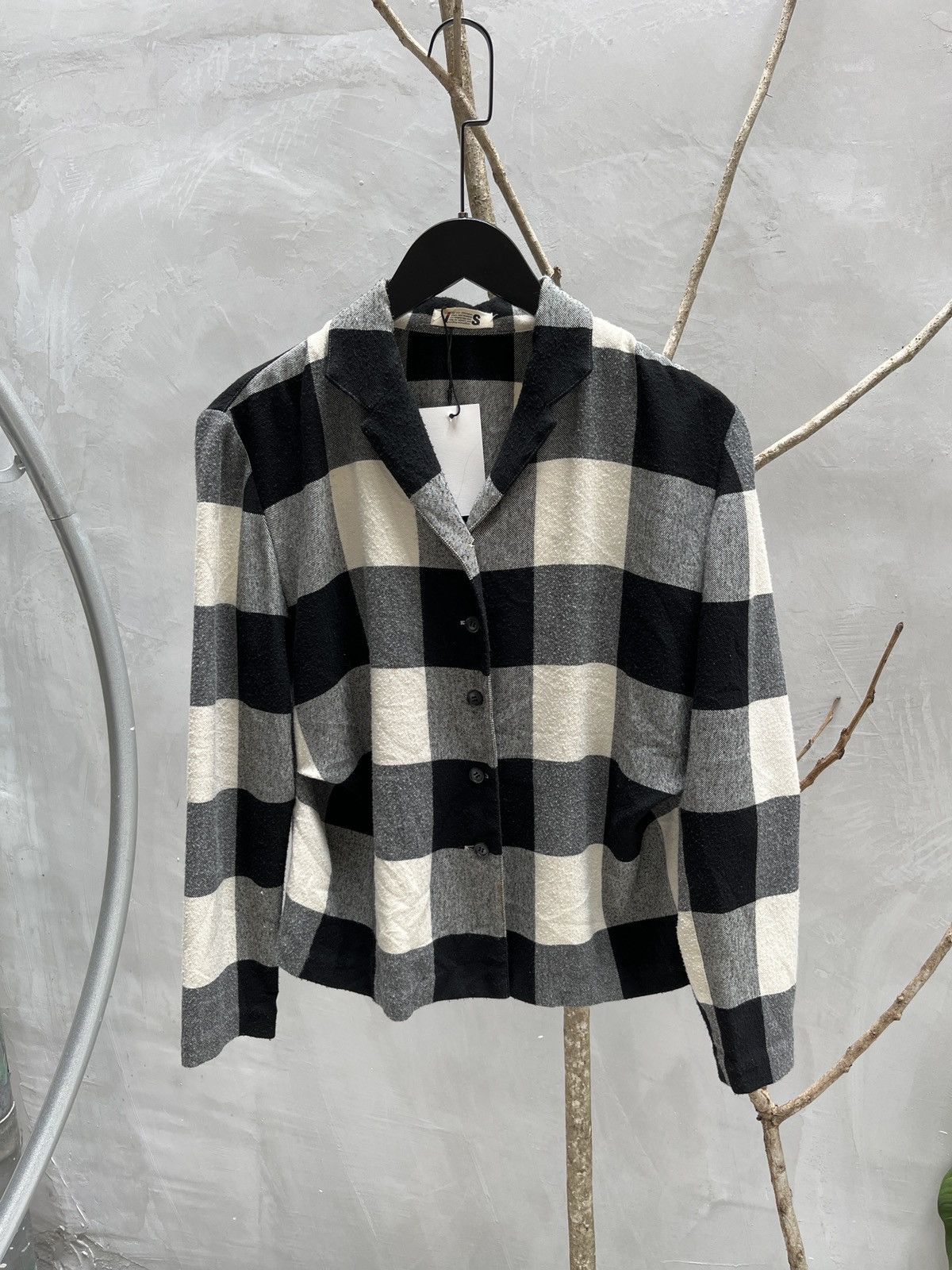 Issey Miyake × Japanese Brand Issey miyake croptop flannel button up shirts Size US M / EU 48-50 / 2 - 1 Thumbnail