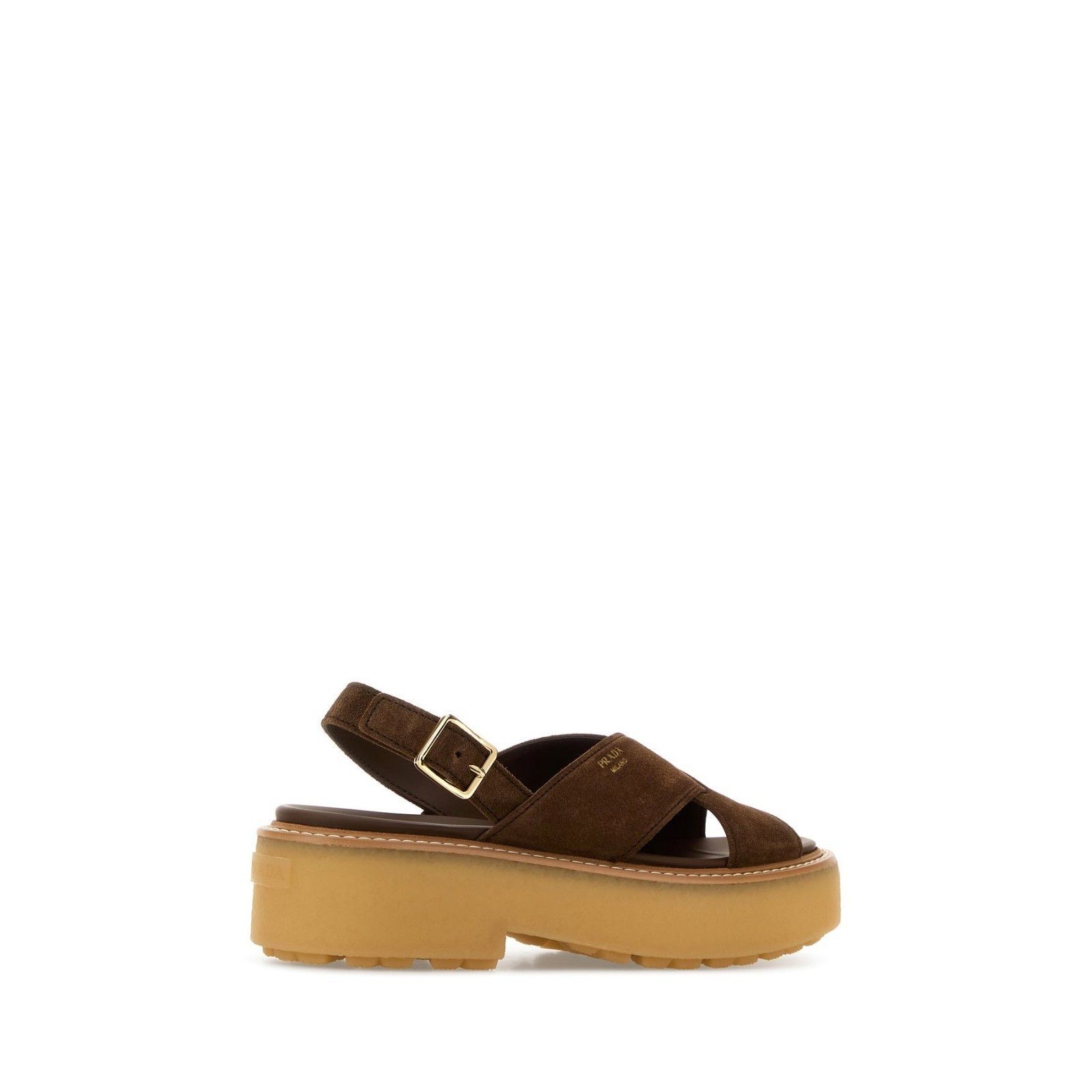 Prada PRADA Platform Brown Suede Sandals New And Authentic (Women' Size US 11 / IT 41 - 3 Thumbnail