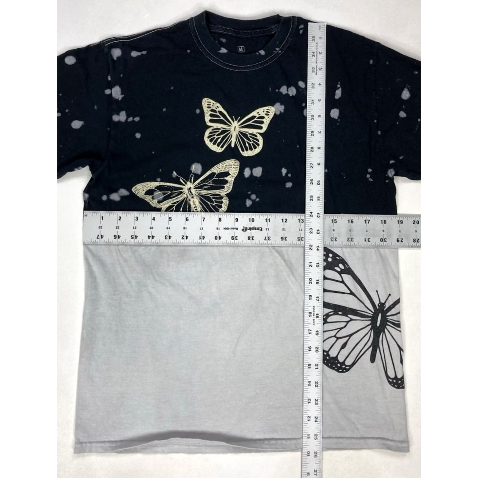 Ripple Junction Ripple Butterfly Graphic T-shirt Women Medium Black Gray Tie Dye Size M / US 6-8 / IT 42-44 - 4 Thumbnail