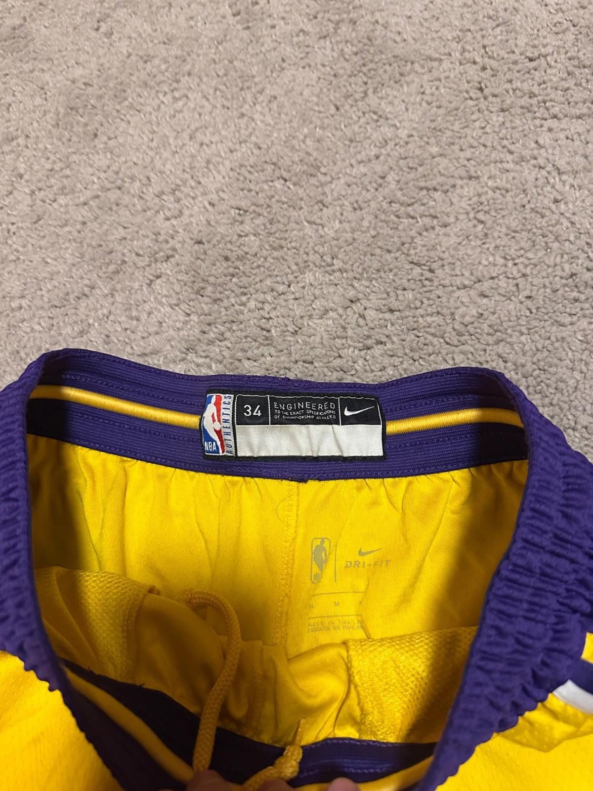 Nike Nike Lakers Icon Edition Swingman Performance Shorts Mens Size US 32 / EU 48 - 4 Thumbnail