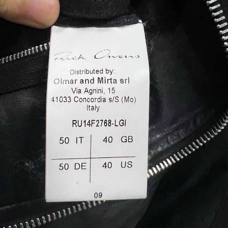 Rick Owens Rick Owens Black leather jacket with diagonal zipper jacket Size US M / EU 48-50 / 2 - 3 Thumbnail