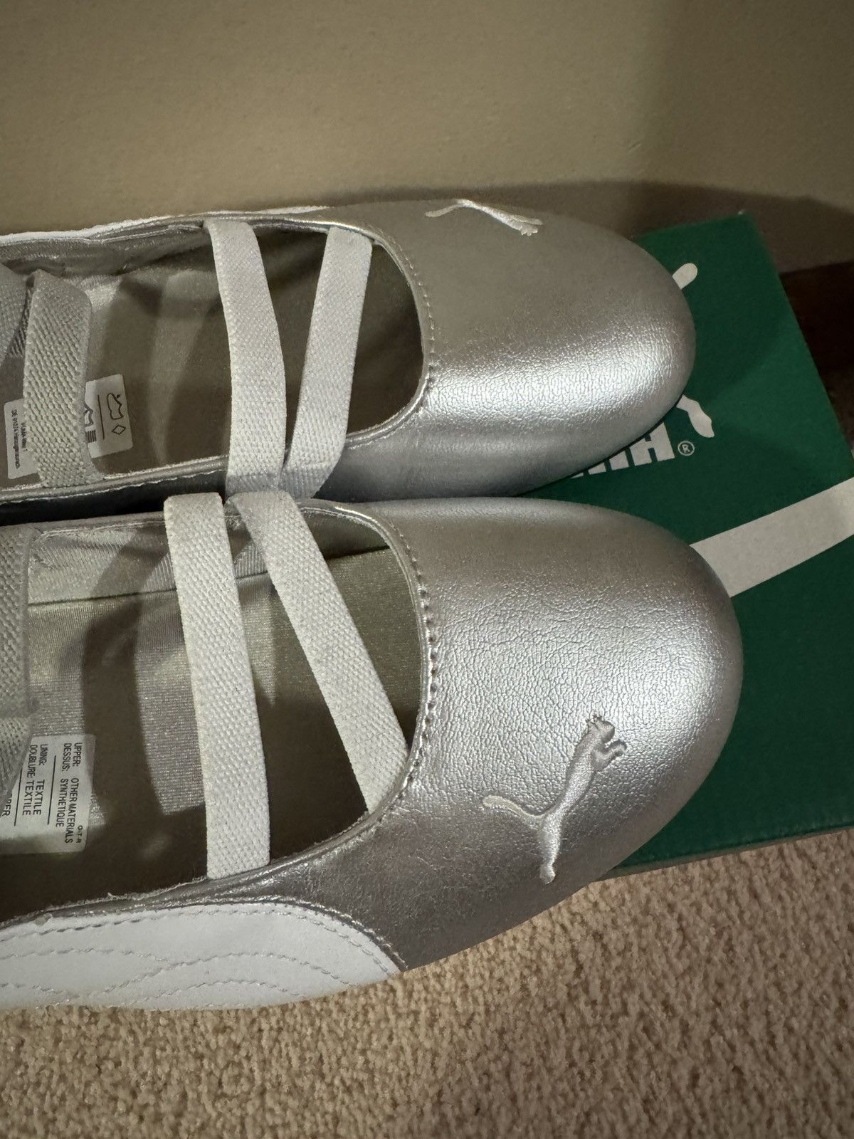 Puma puma silver speedcat ballet flat Size US 8.5 / IT 38.5 - 3 Thumbnail