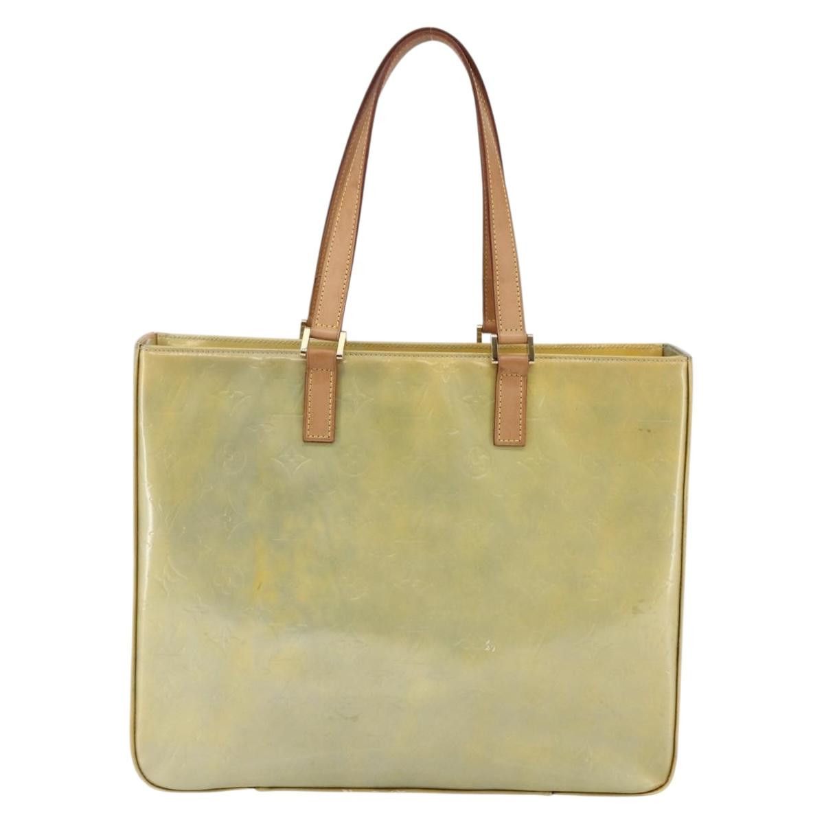Louis Vuitton LOUIS VUITTON Monogram Vernis Columbus Tote Bag Gris M91028 Size ONE SIZE - 3 Thumbnail