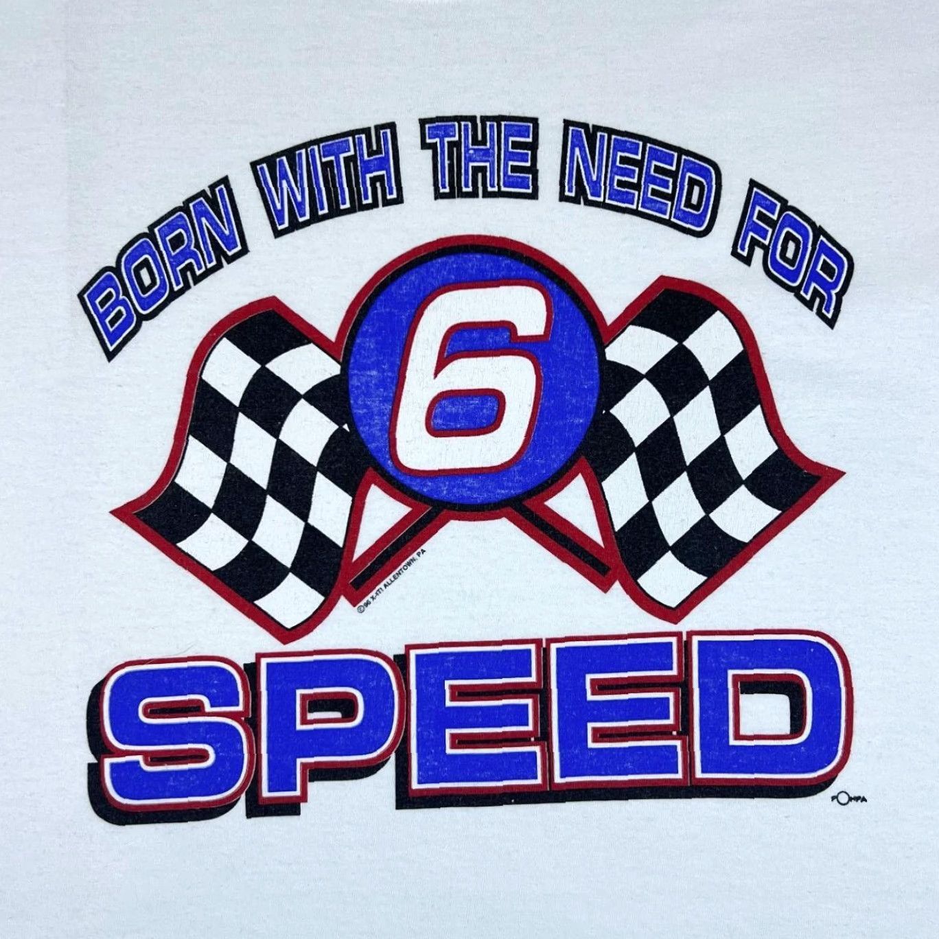 Anvil VINTAGE Anvil BORN WITH THE NEED FOR SPEED Racing Graphic T-Shirt L Mens White 1996 Large Size US L / EU 52-54 / 3 - 3 Thumbnail