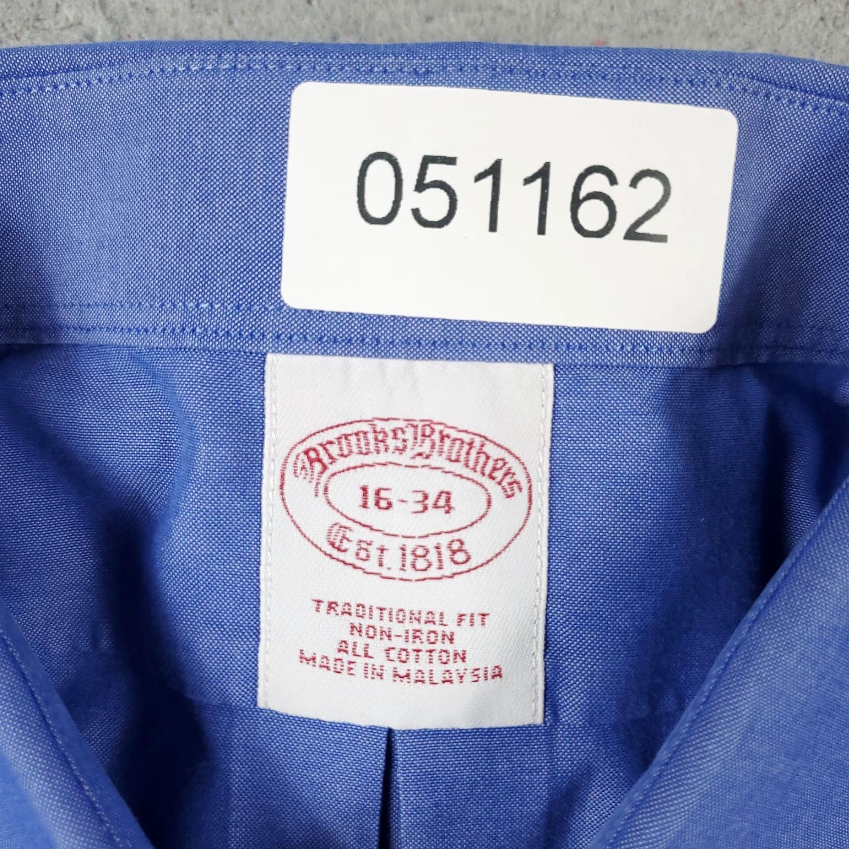 Brooks Brothers Brooks Brothers Dress Shirt Mens Size 16 Blue Long Sleeve Button-Up Regular Classic Size 42R - 6 Thumbnail