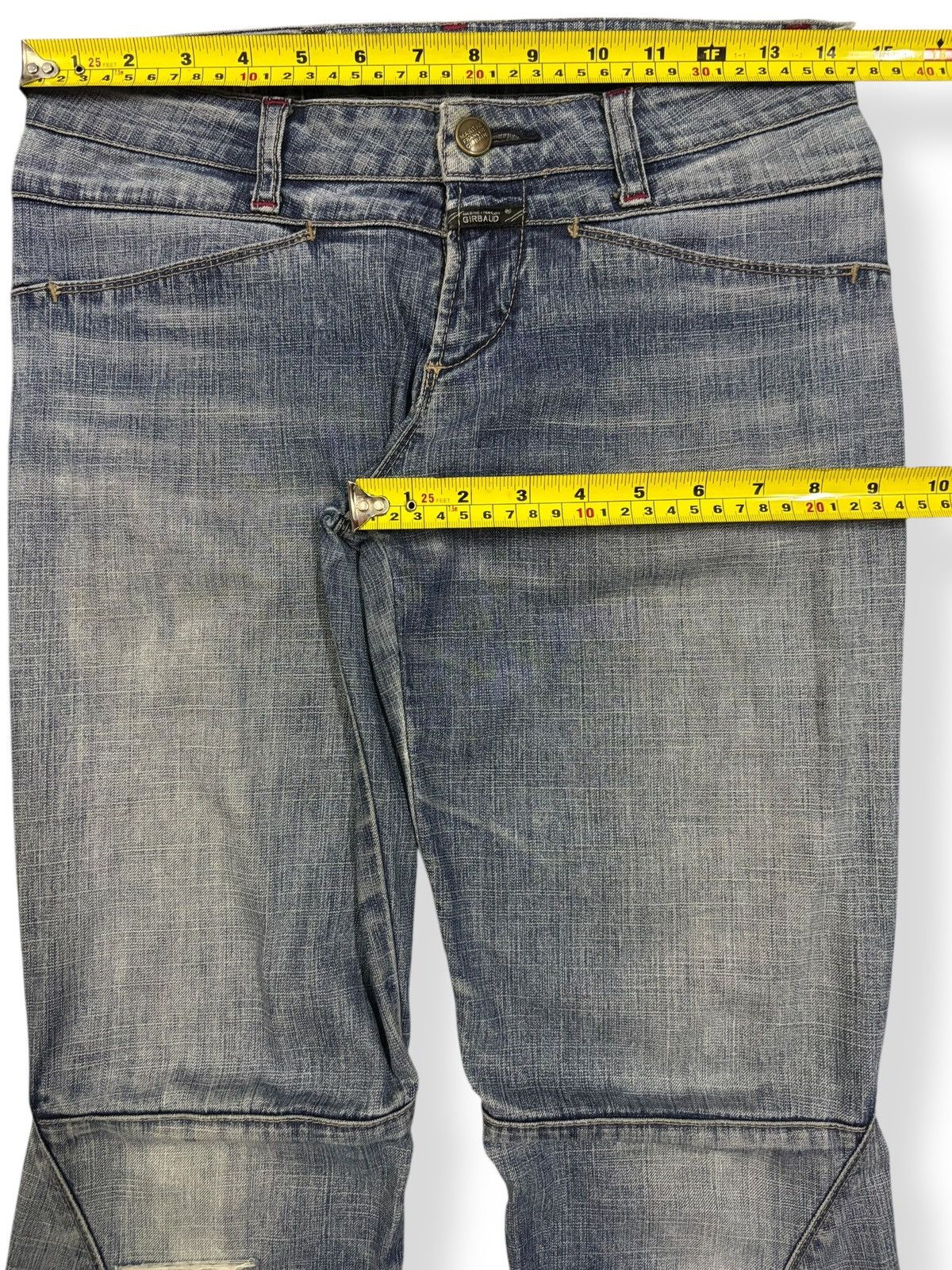 Marithe + Francois Girbaud Vintage Marithe Francois Girbaud Flare Distressed Jeans Size 29" - 13 Thumbnail