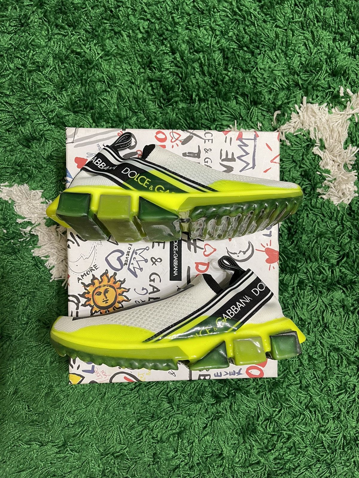 Yellow Sorrento Dolce E Gabbana Dolce Gabbana Rubber Neon Yellow