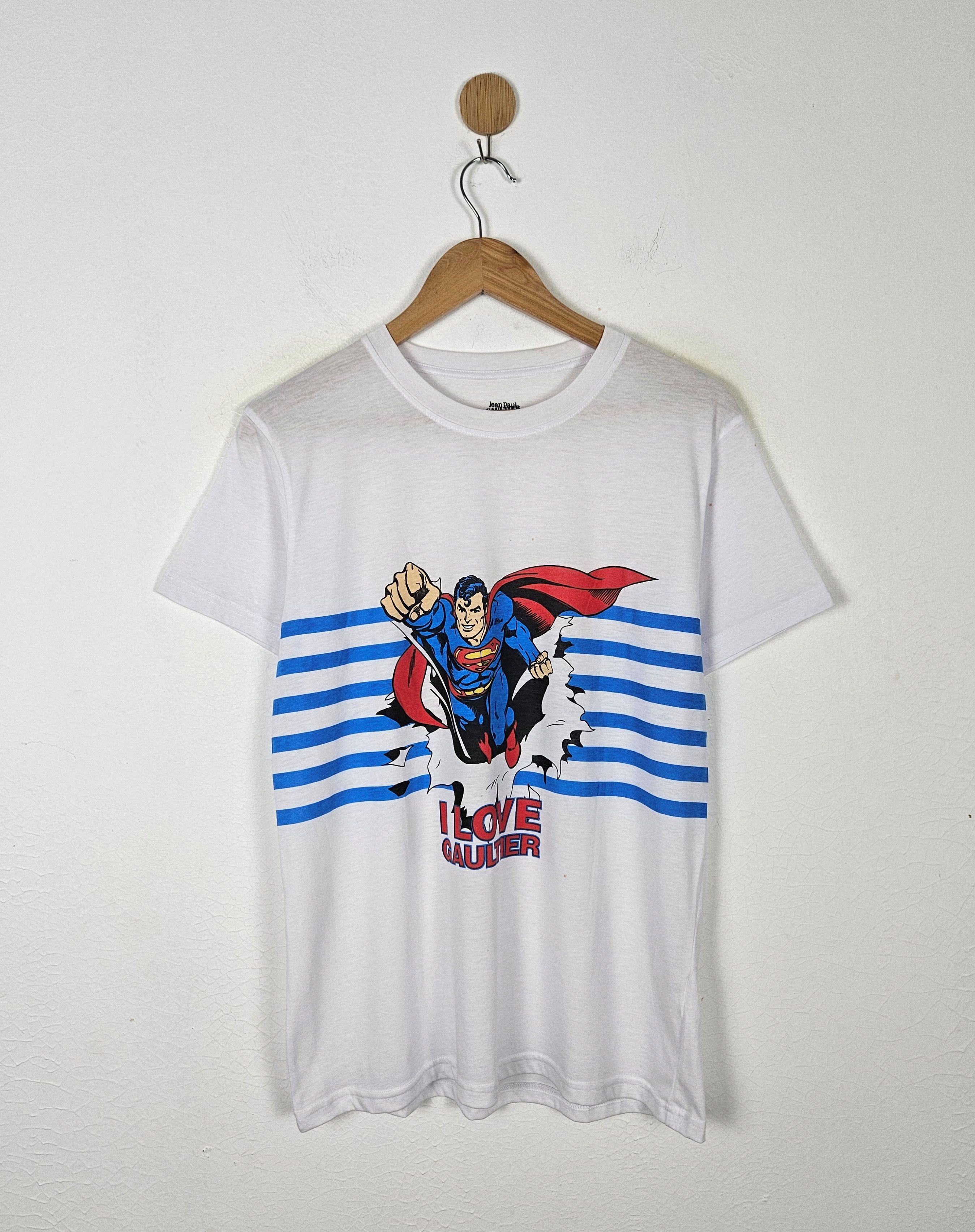 image of Dc Comics x Jean Paul Gaultier Jpg Superman Dc Shirt in White, Men's (Size Large)