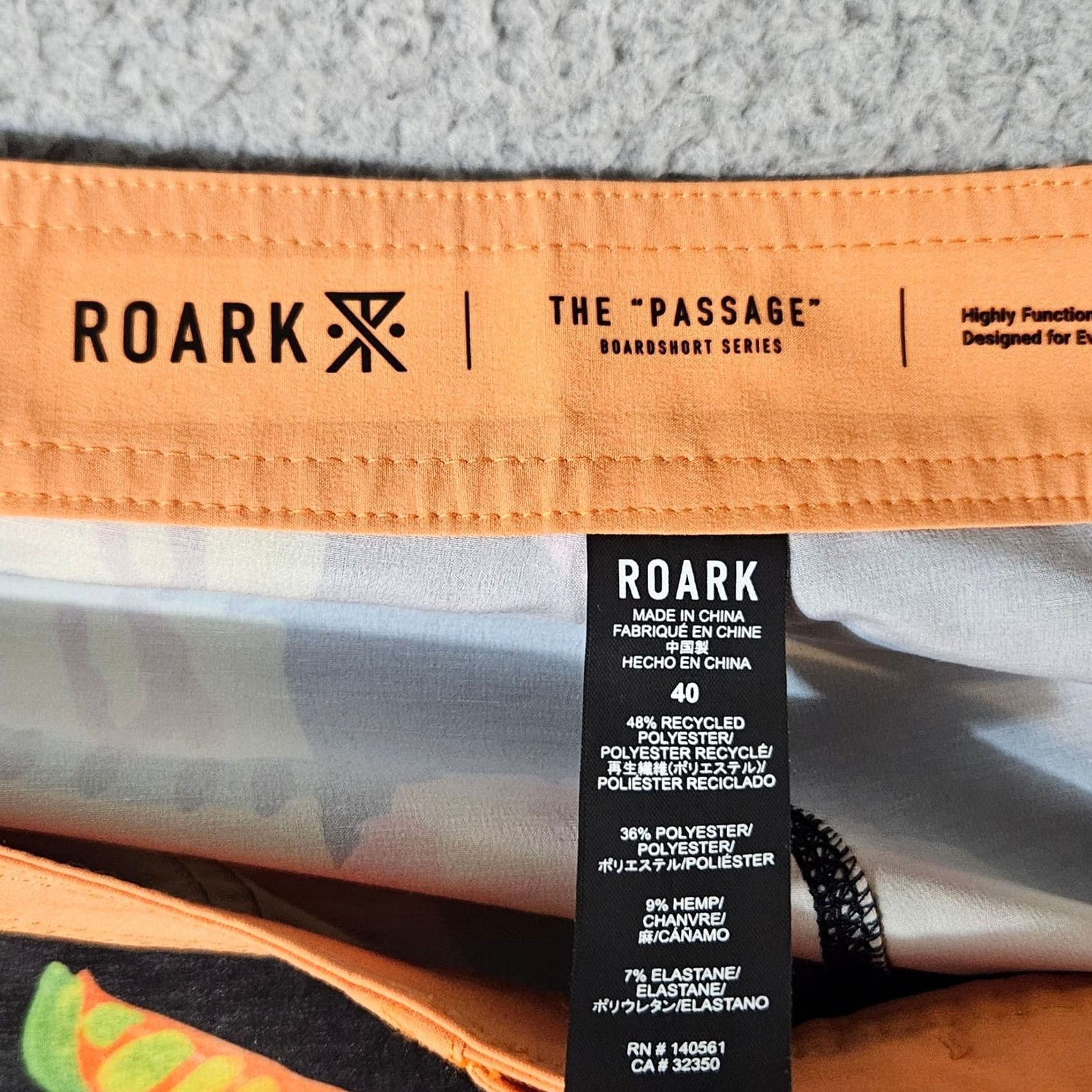 Roark Roark Board Shorts Bottom Men Size 40 NWT Tahiti Treat Black 7 Inseam 42 Waist 40 NWT Size US 40 / EU 56 - 3 Thumbnail