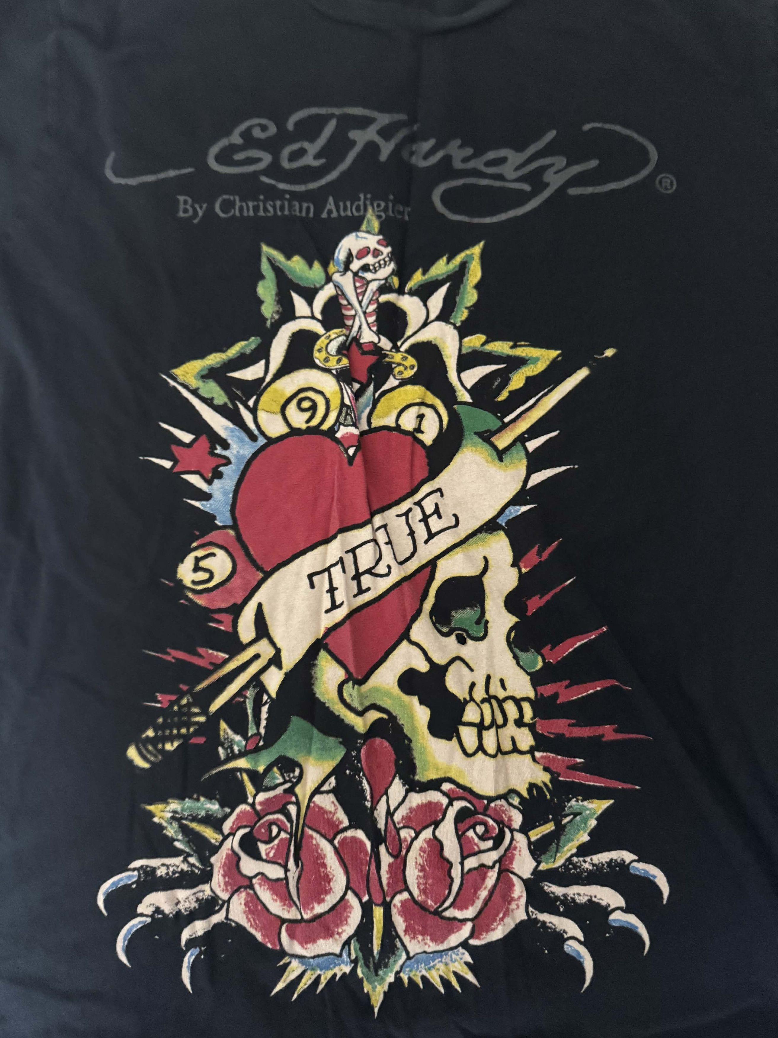 Ed Hardy Ed Hardy Black Graphic Tee (Y2K) Size US M / EU 48-50 / 2 - 5 Thumbnail