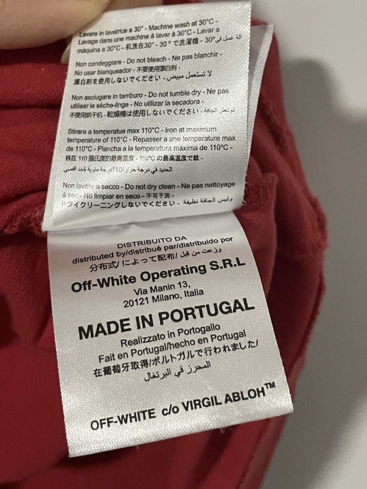 Off-White Gently Used Classic off-white Red Tee Women Size XXS / US 00 / IT 34 - 7 Thumbnail