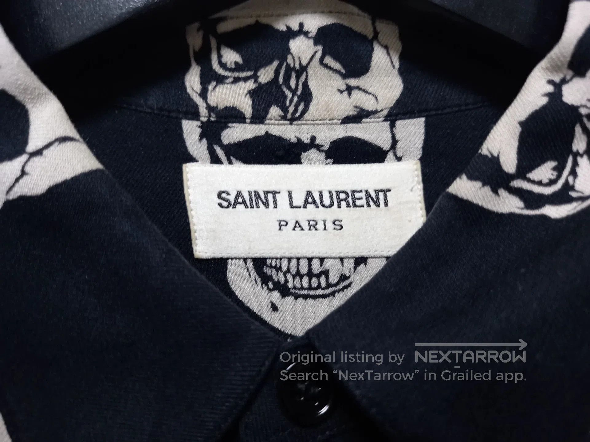 Saint Laurent Paris Saint Laurent 15SS Skull Print Shirt. Size US XXS / EU 40 - 4 Thumbnail