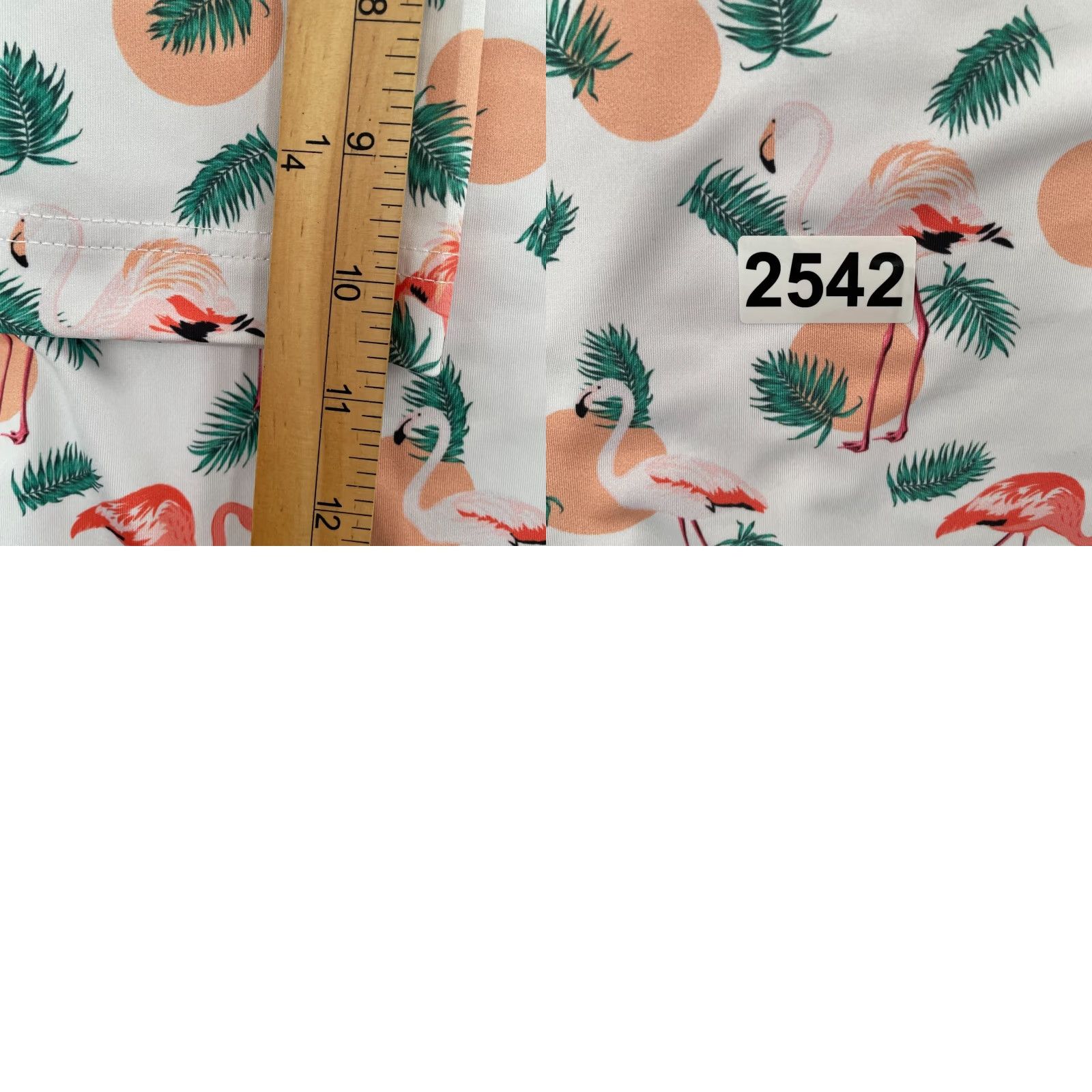 Vintage Waggle Shirt Golf Polo 2XL Mens Performance Stretch White Flamingo Print All Over Breathable Casual Polo Shirt Size US XXL / EU 58 / 5 - 8 Thumbnail