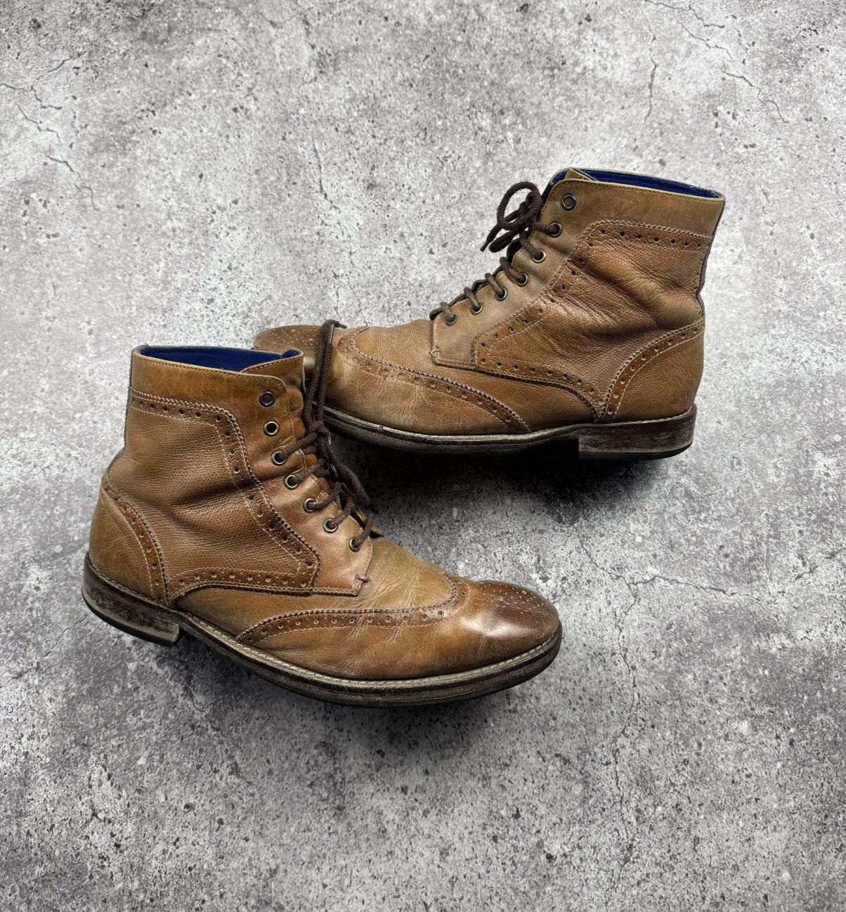 Cowboy Equipment WESTERN BIKER COWBOY LEATHER VINTAGE BROWN BOOTS Size US 10 / EU 43 - 1 Thumbnail