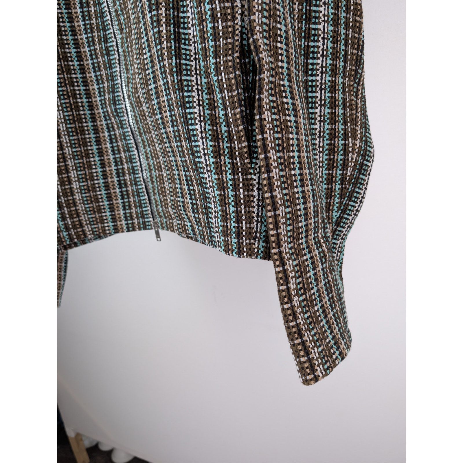 Bottega Veneta o1rshd1 Multicoloured Cotton Check Blouson Jacket in Black Size US M / EU 48-50 / 2 - 5 Thumbnail