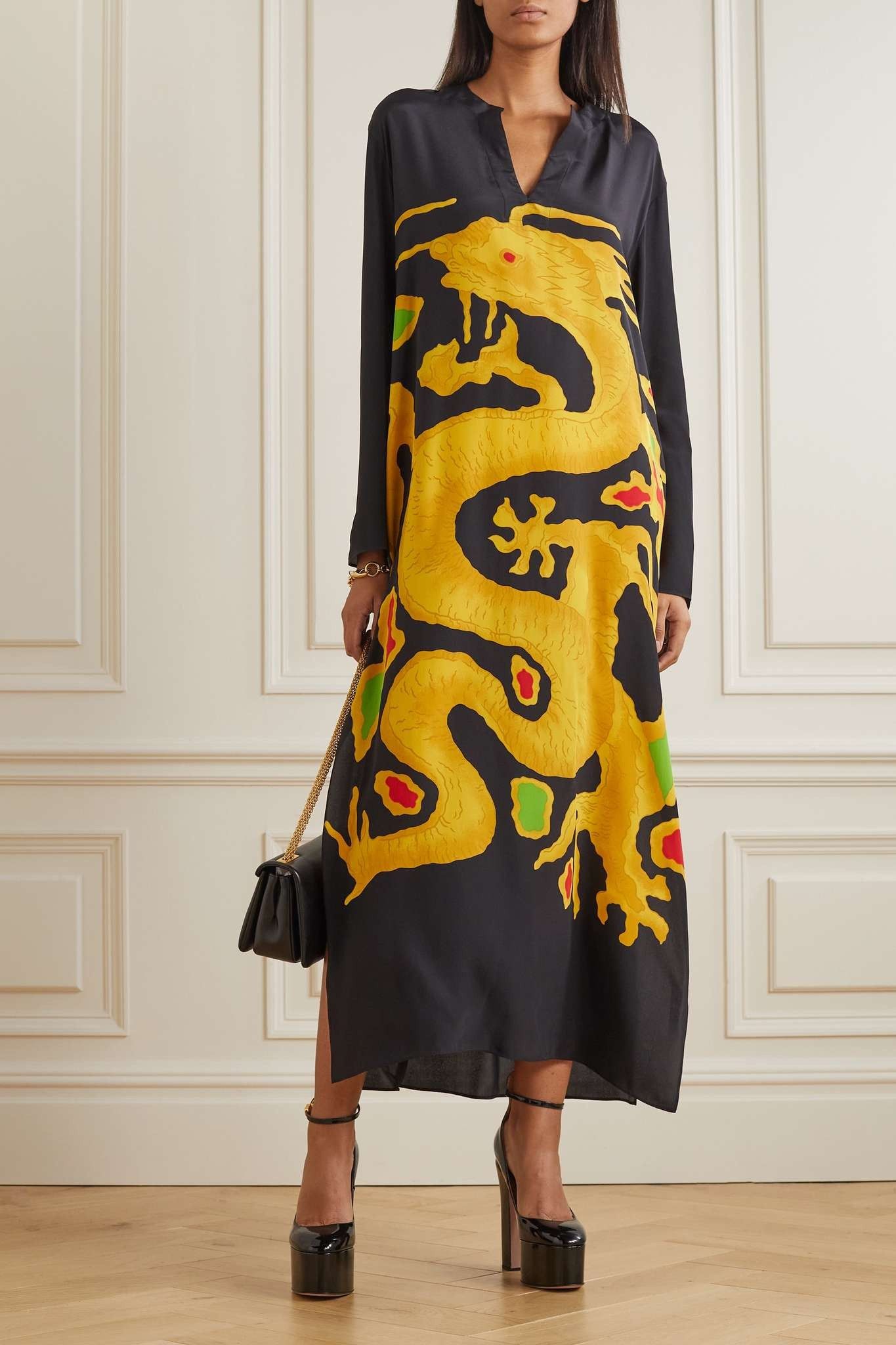 Valentino o1y0326 Maxi Dress in Multicolor Size M / US 6-8 / IT 42-44 - 2 Thumbnail