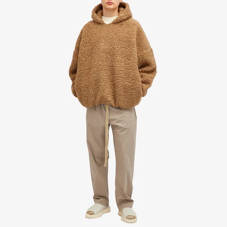 Fear of God o1s22i1n1024 Fleece Maxi Sweatshirt in Beige Size US L / EU 52-54 / 3 - 4 Thumbnail