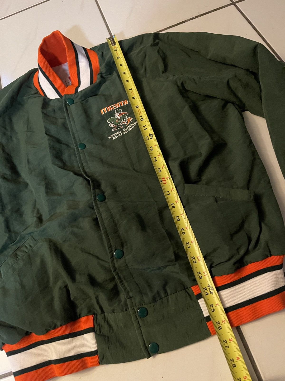 Other VINTAGE Miami Hurricanes Stitch Count Jacket XL Made In USA Size US XL / EU 56 / 4 - 5 Thumbnail