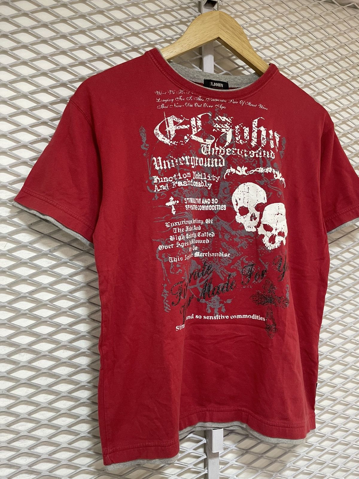 If Six Was Nine JAPANESE BRAND EJHON DOUBLE LAYER Y2K STYLE TSHIRT Size US M / EU 48-50 / 2 - 2 Thumbnail