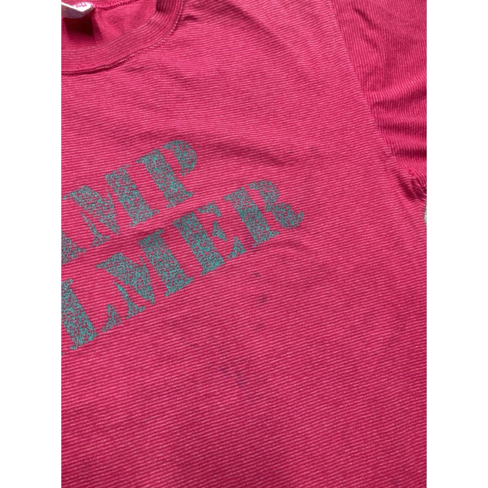 Vintage VINTAGE 90s T ShirtCamp Palmer Ohio 4-H Farm Single Stitch Skunk Man Large Pink Mens T-Shirt 90s Theme Size US L / EU 52-54 / 3 - 7 Thumbnail