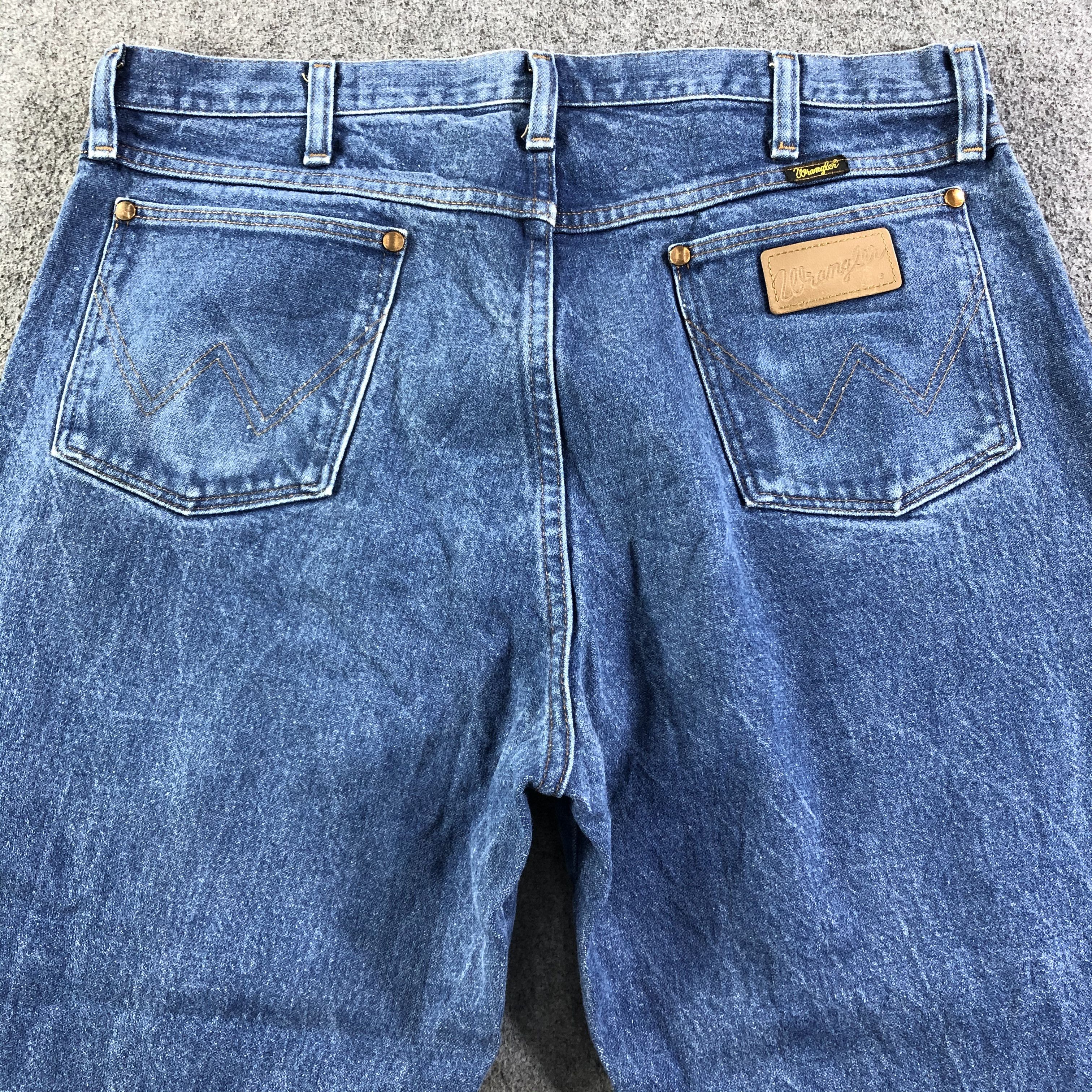 Japanese Brand Vintage 80s Blue Wash Wrangler Jeans-J2850 Size US 36 / EU 52 - 4 Thumbnail