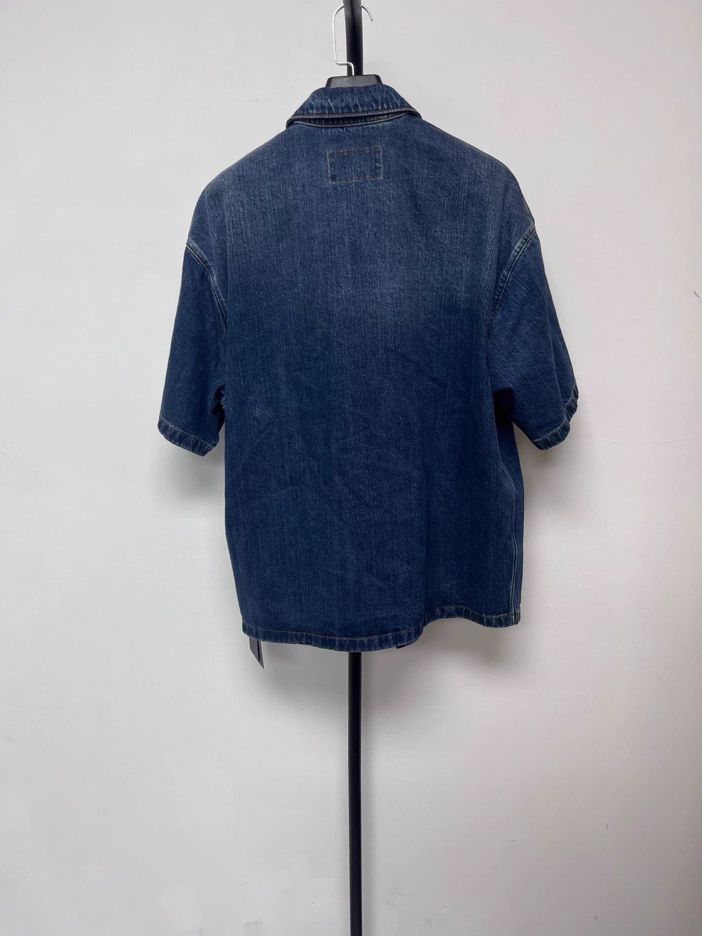Prada PRADA men's casual loose button-front shirt navy S Size US S / EU 44-46 / 1 - 2 Thumbnail