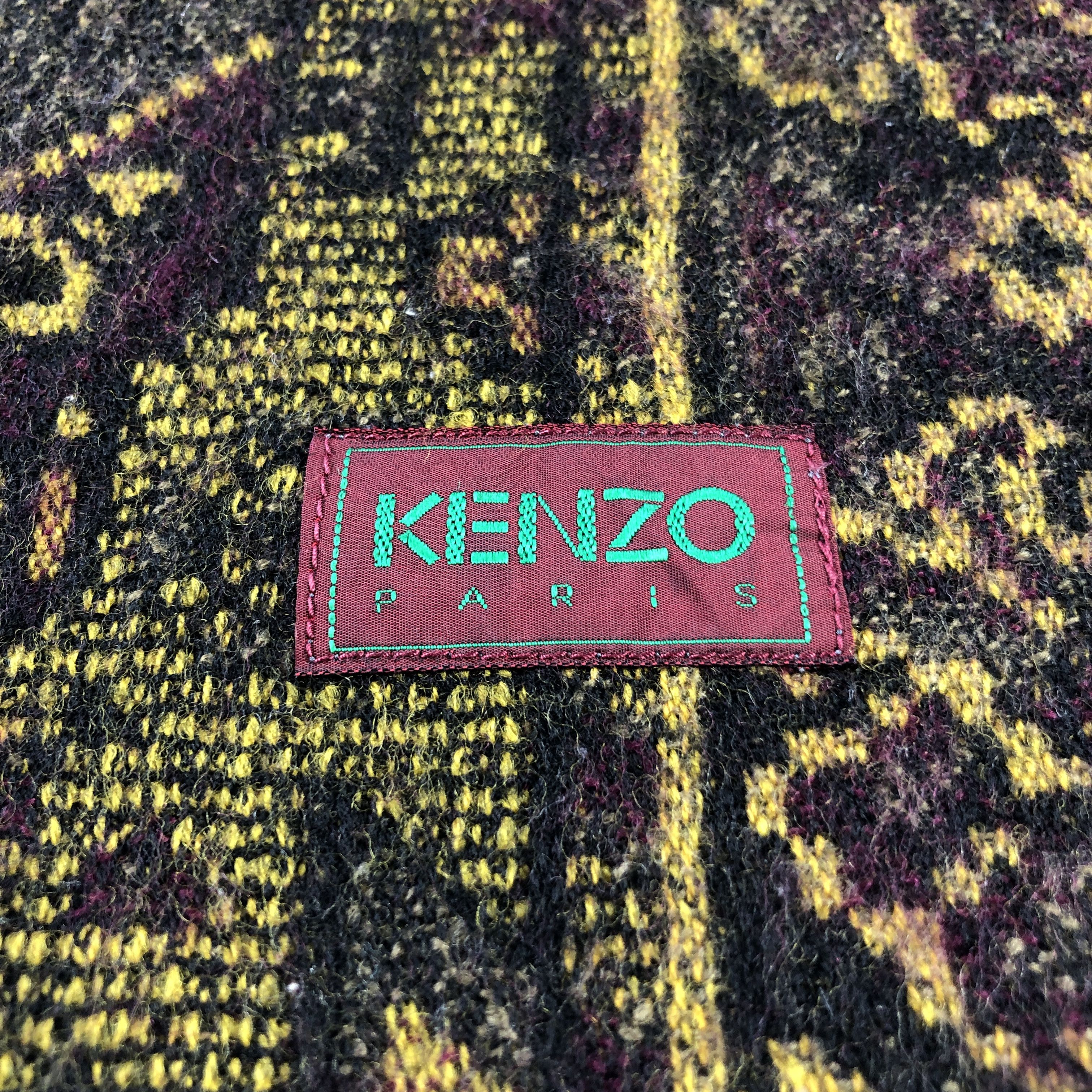 Kenzo Kenzo Floral Wool Scarf Muffler V2953 Size ONE SIZE - 4 Thumbnail