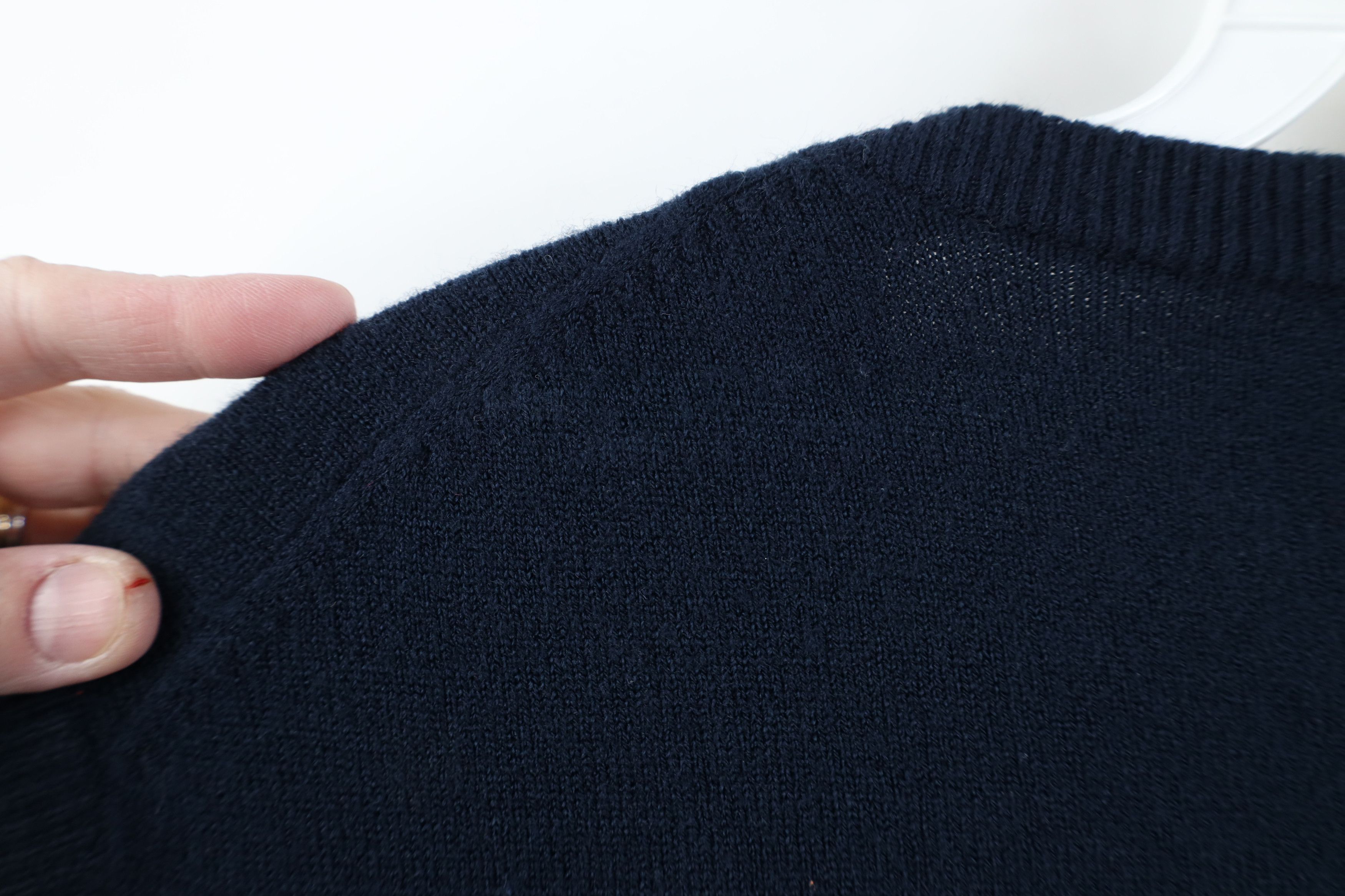 Vintage Vintage 90s Streetwear Blank Knit Sweater Vest Navy Blue Size US XL / EU 56 / 4 - 7 Thumbnail