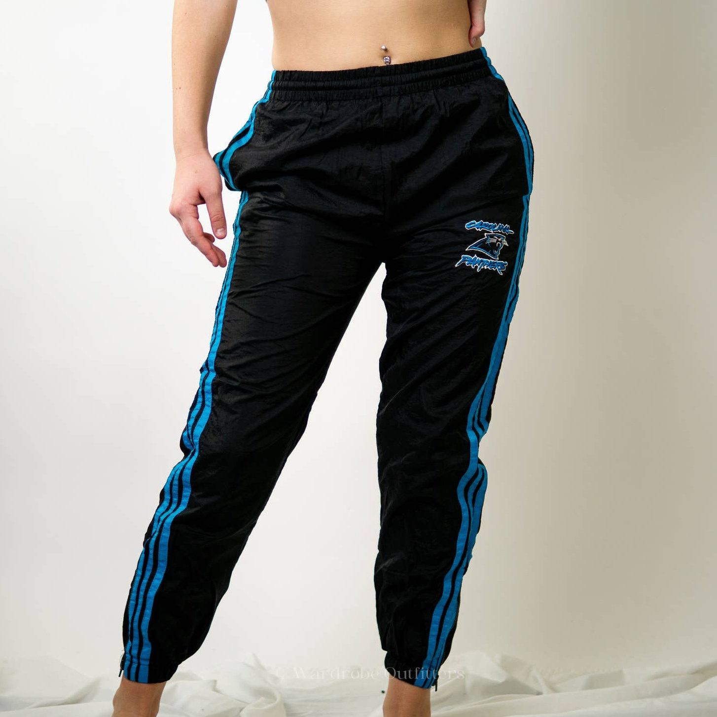 NFL Y2K NFL Carolina Panthers Jersey Lined Joggers - M Size 30" / US 8 / IT 44 - 1 Thumbnail
