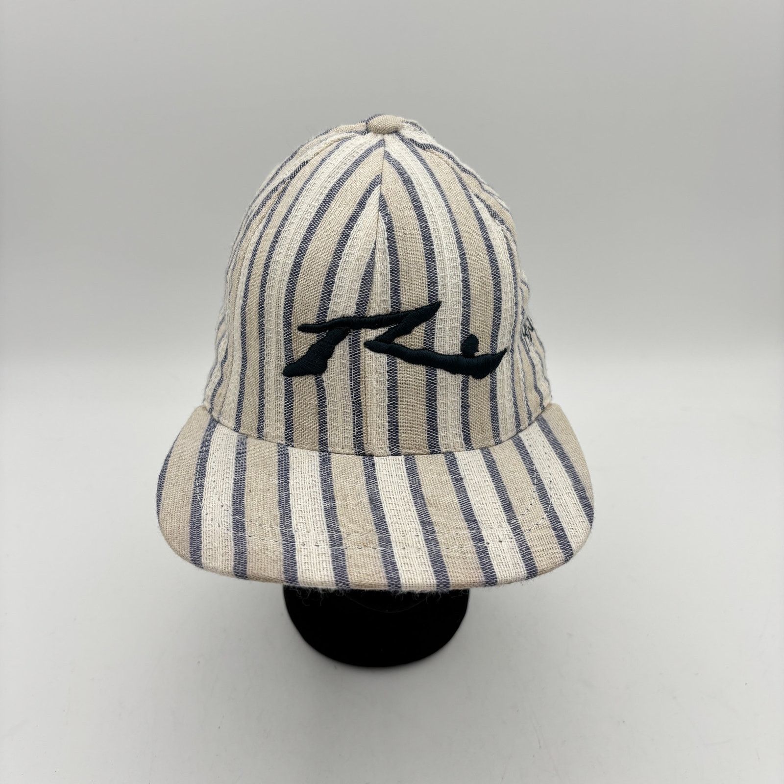 Rusty × Vintage VTG Rusty Embroidered Striped Strapback Hat Surf Skater Size ONE SIZE - 1 Thumbnail