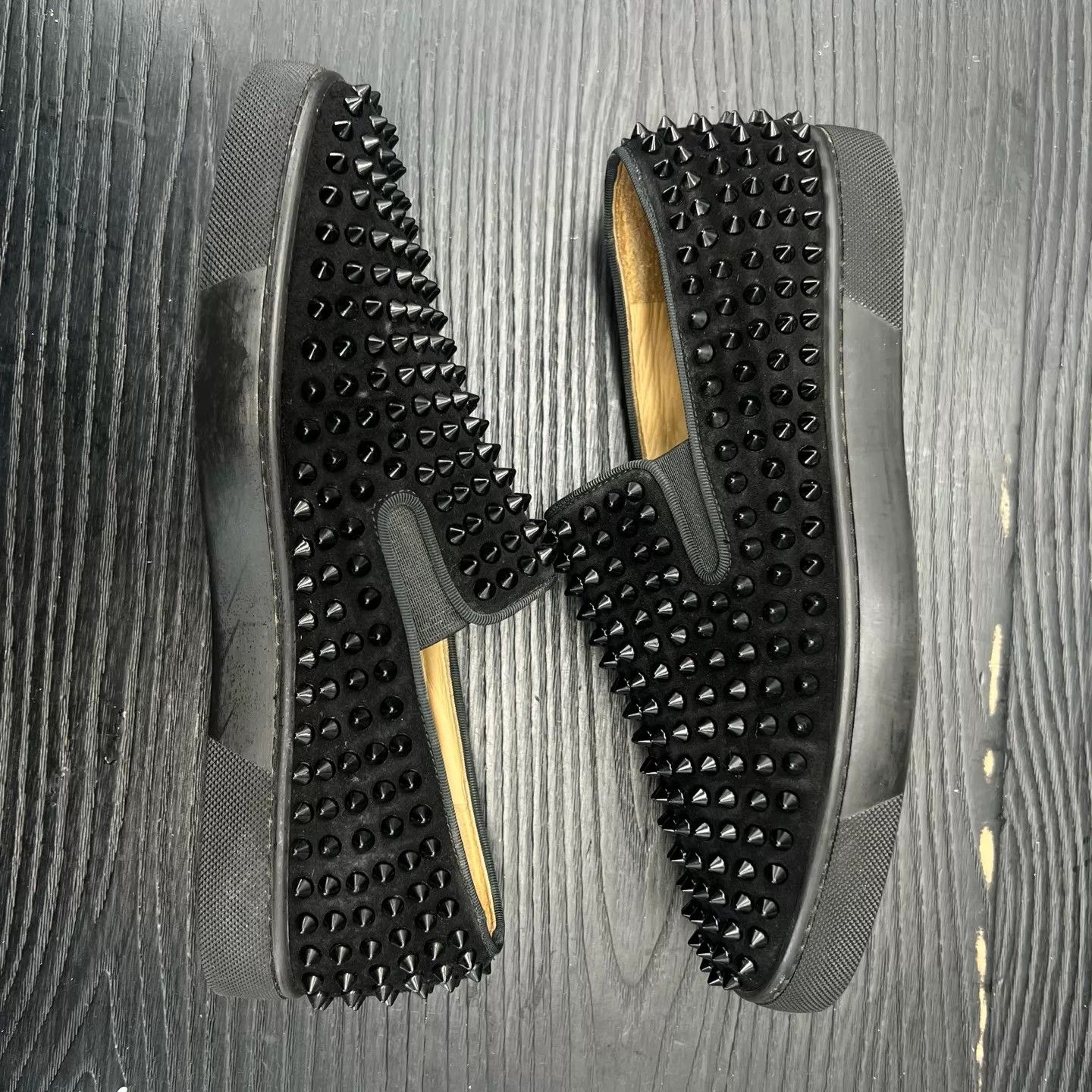 Christian Louboutin CL Full Rivets Black Slip-On Size 41 Size US 8 / EU 41 - 5 Thumbnail