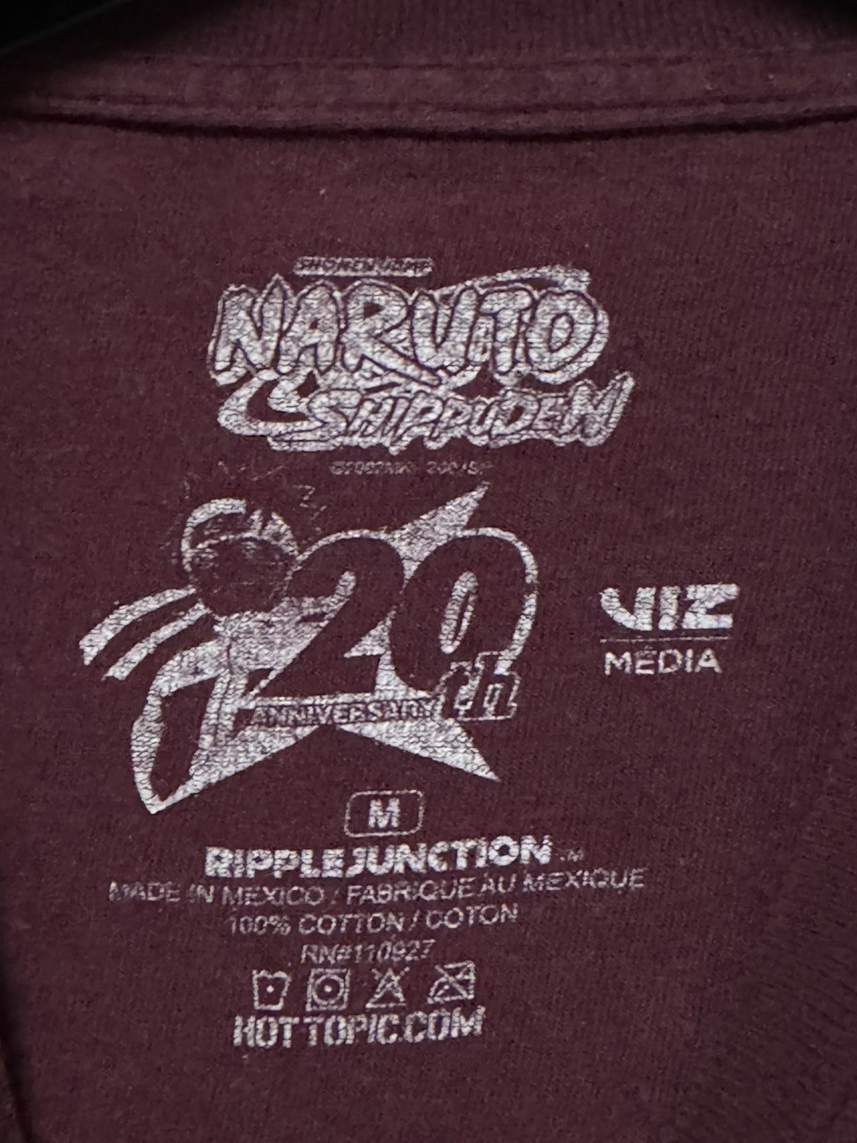 Anime × Japanese Brand 💥 NARUTO SHIPPUDEN 20th ANNIVERSARY ANIME GAARA CHARACTER Size US M / EU 48-50 / 2 - 7 Thumbnail