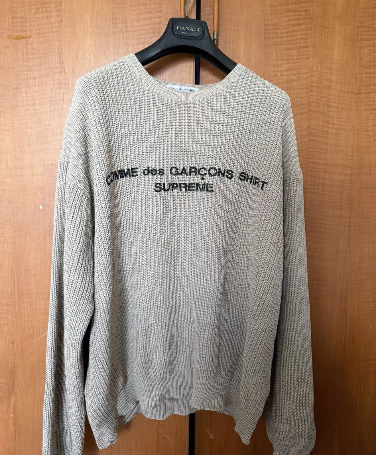 Comme des Garcons SHIRT × Supreme Supreme x CDG Knit Sweater Tan