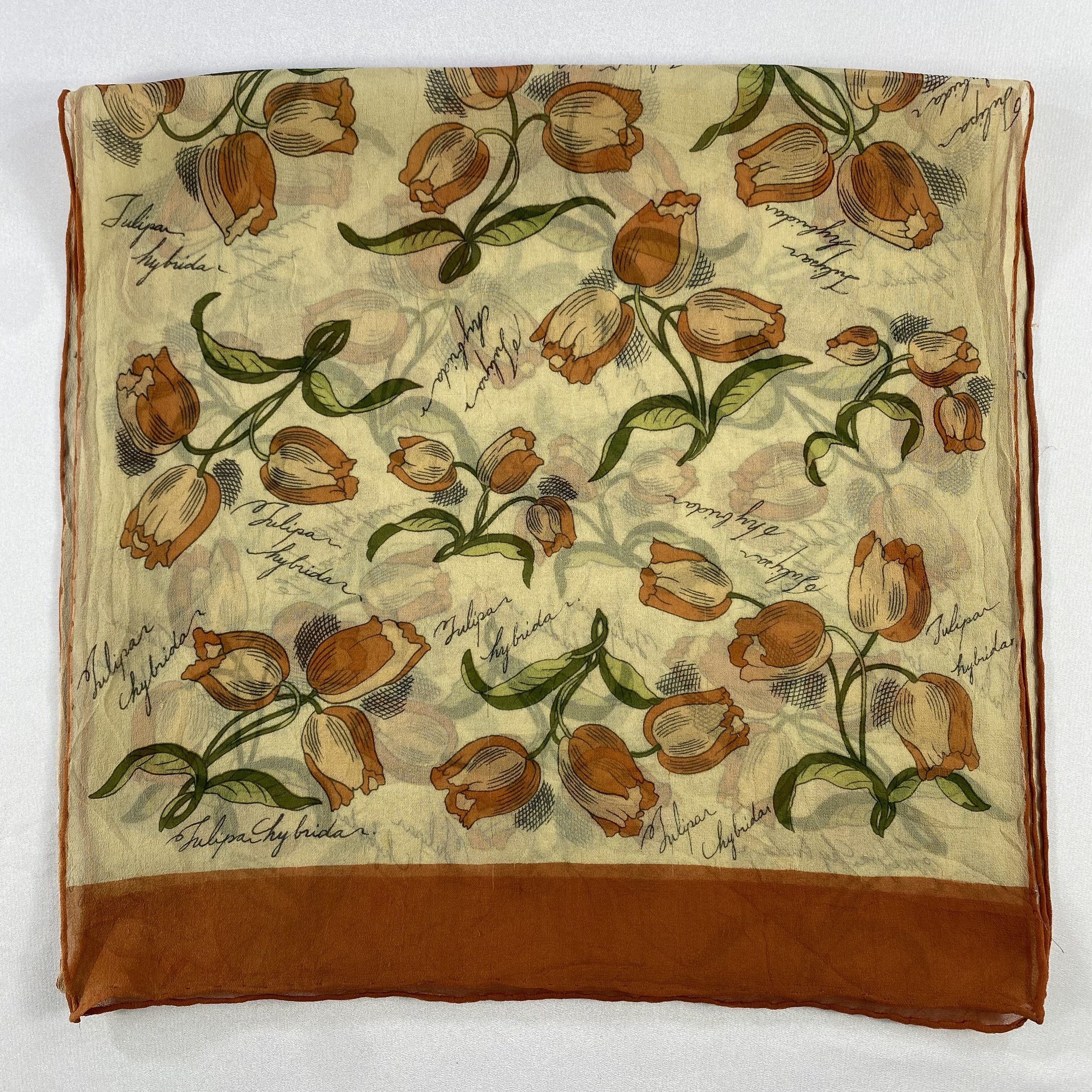 Japanese Brand × Vintage Vintage Floral Silk Scarf SS051 Size ONE SIZE - 2 Thumbnail