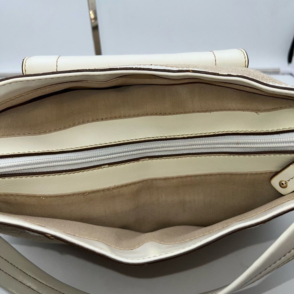 Etienne Aigner Etienne Aigner Vintage Linen and Leather Shoulder Bag Size ONE SIZE - 7 Thumbnail