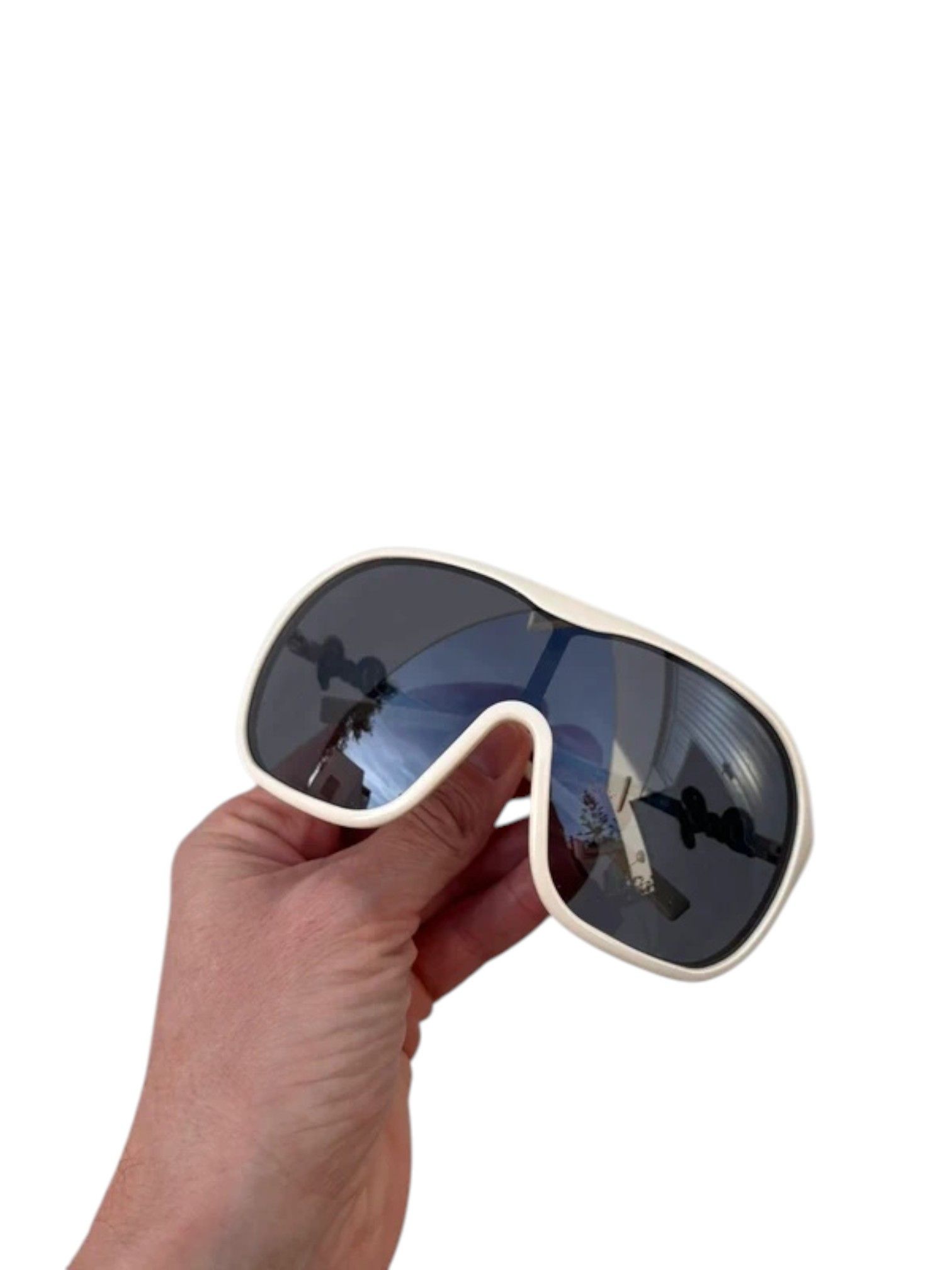 Dolce & Gabbana D&G 8021 Shield Wrap Sunglasses in Ivory, c. 2000s Size ONE SIZE - 1 Thumbnail