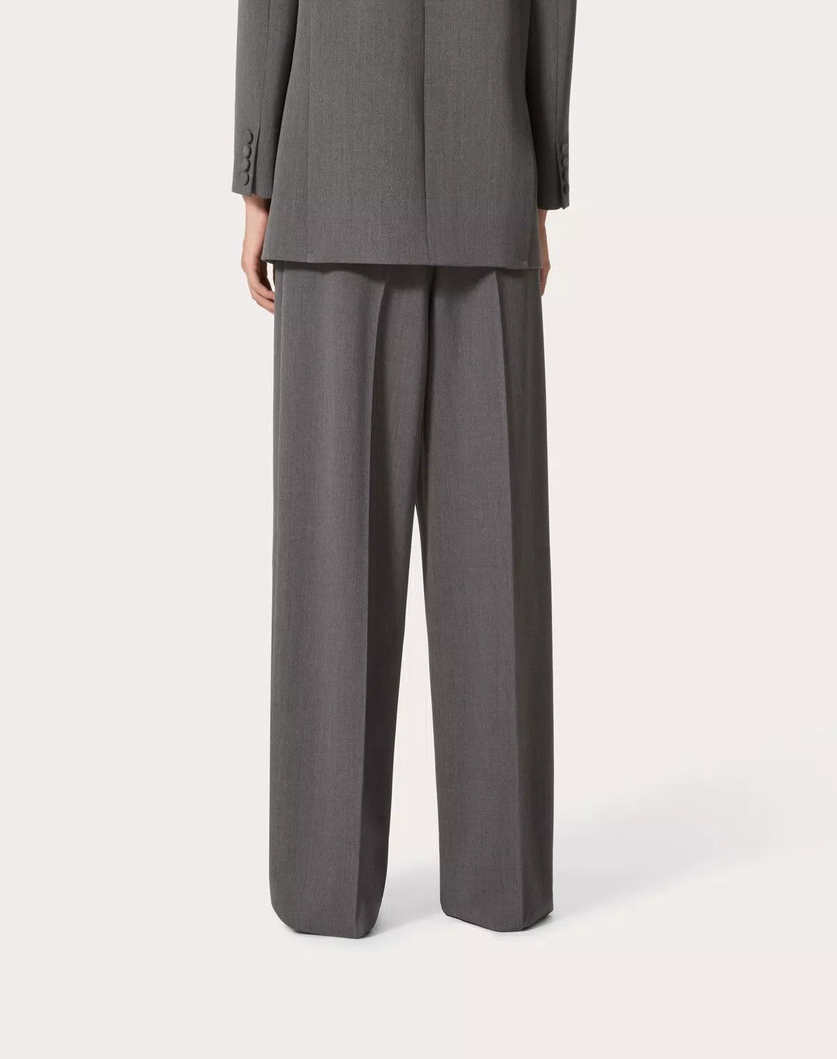Valentino o1s1wg110426 Active Gabardine Trousers in Grey Size 26" / US 2 / IT 38 - 6 Thumbnail